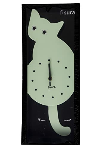 Reloj gato verde menta