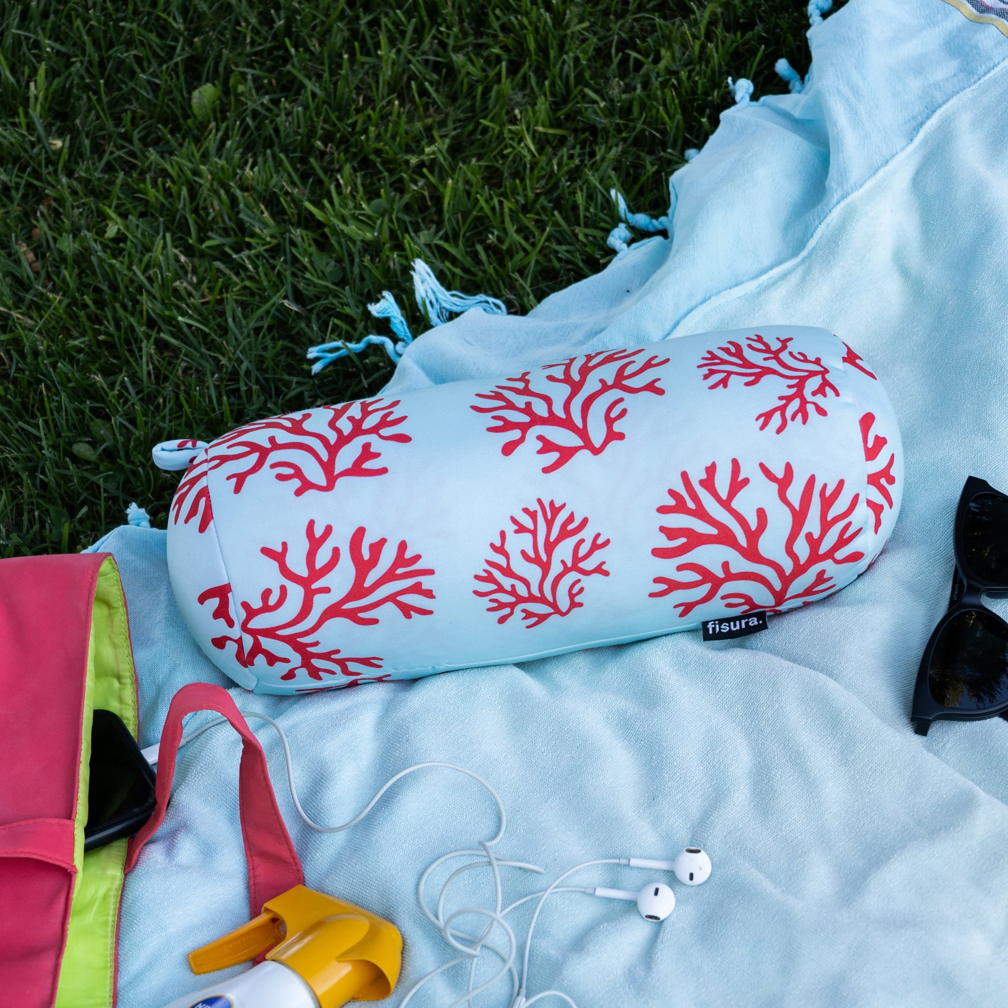 Cojín de playa corales
