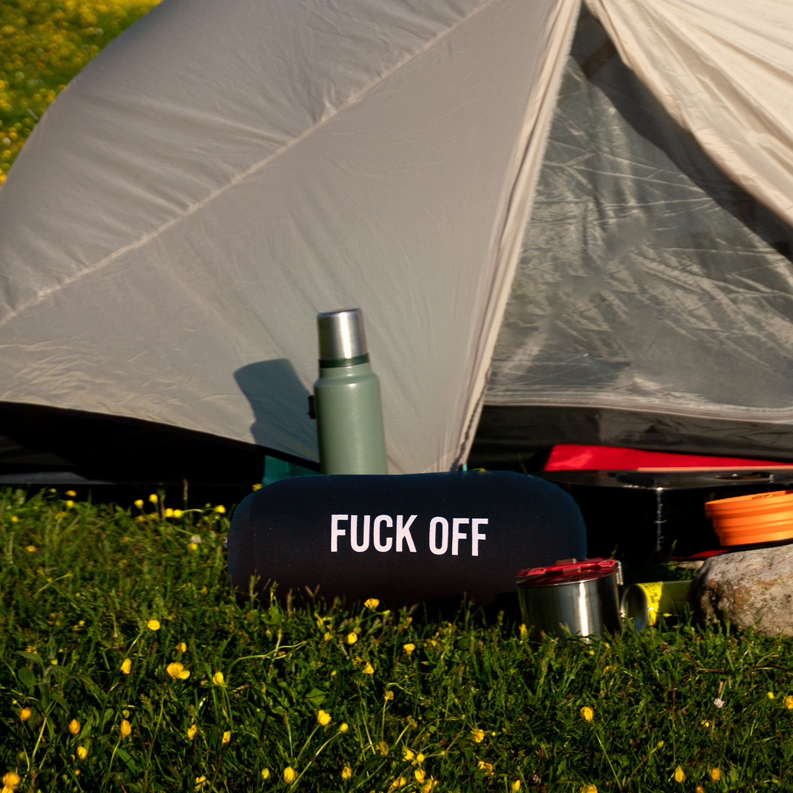 Cojín de playa "Fuck off"