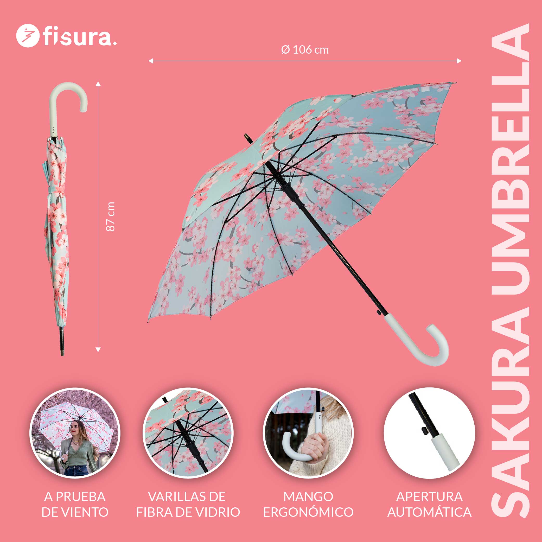 Paraguas "Flores sakura"