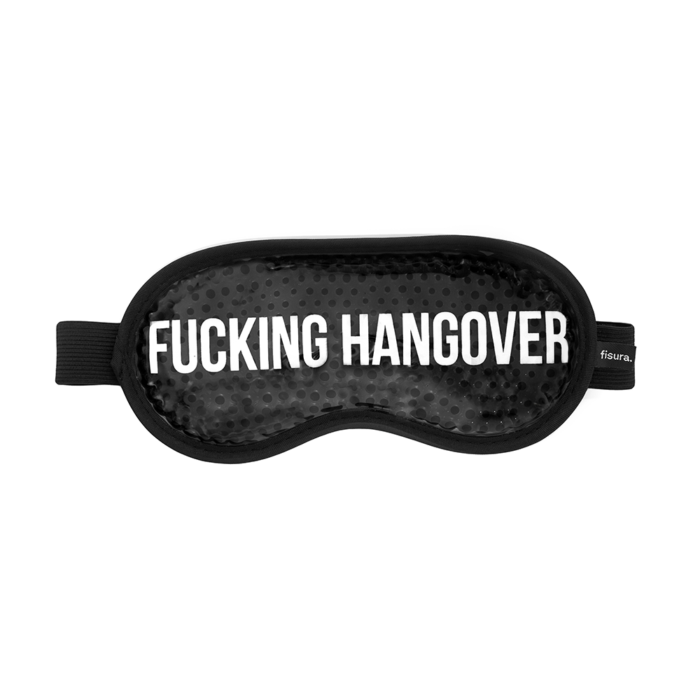 Antifaz de gel “Fucking hangover” negro