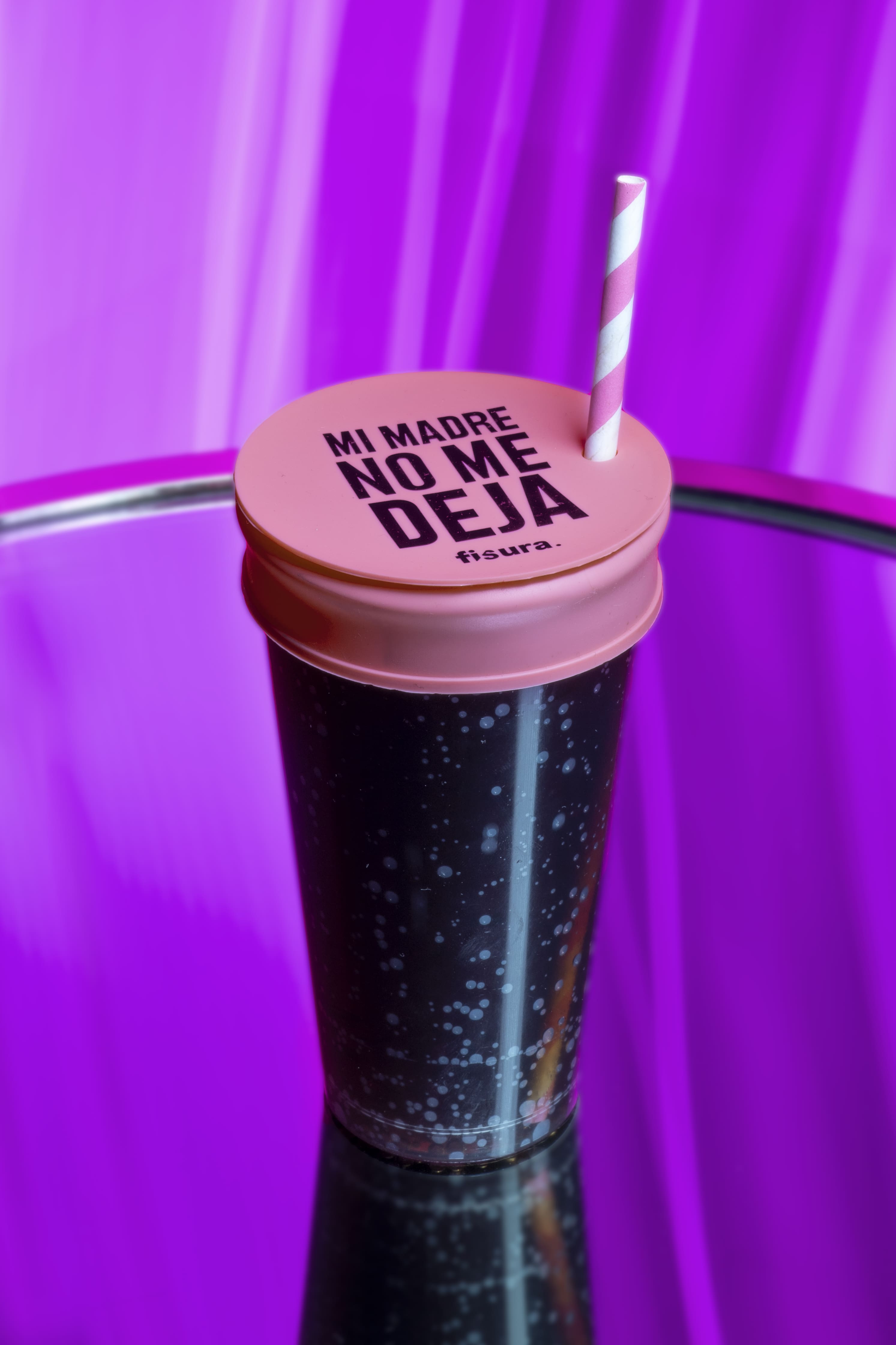 Tapa vasos antidroga “mi madre no me deja” 5 unidades