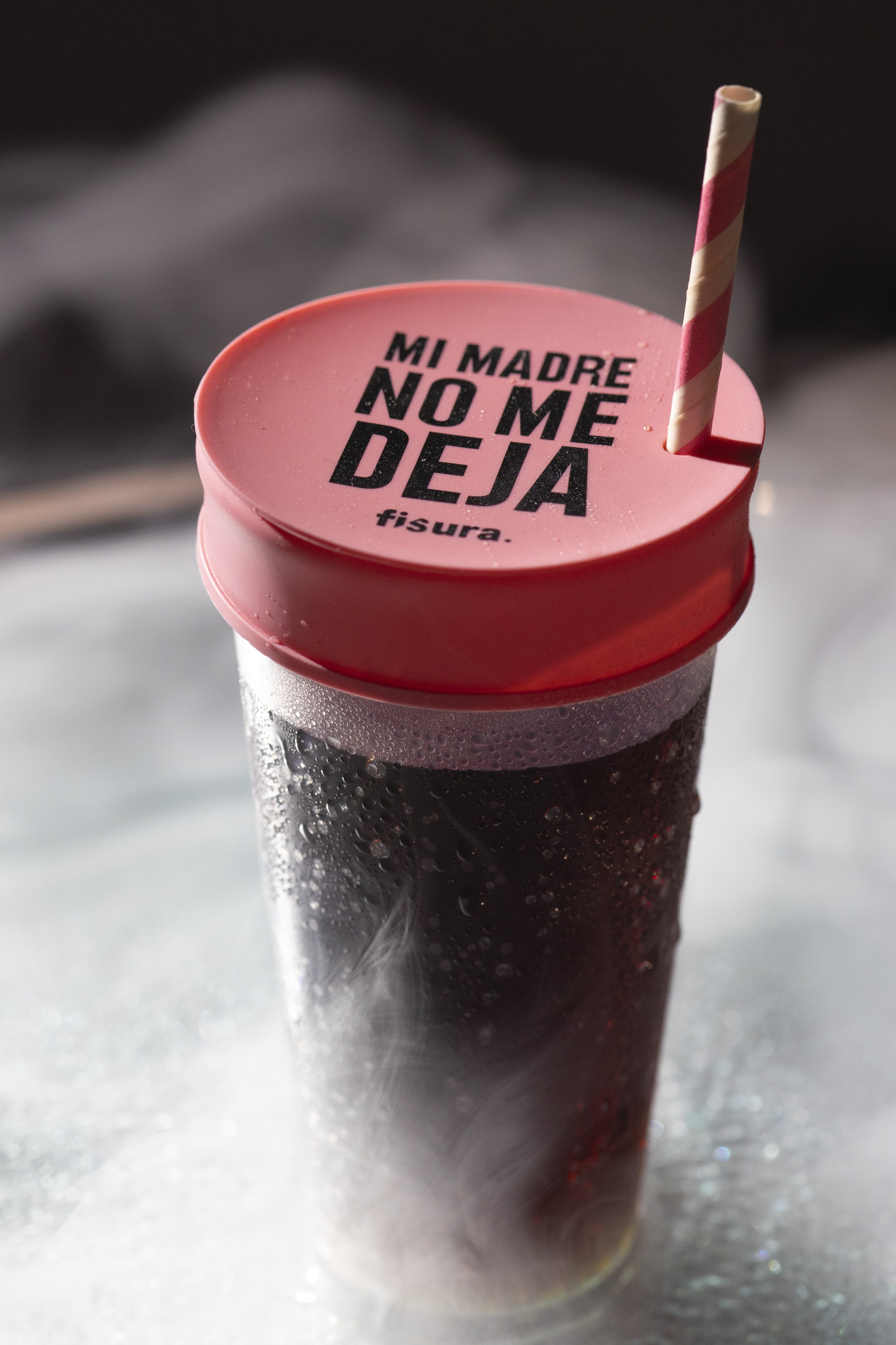 Tapa vasos antidroga “mi madre no me deja” 5 unidades