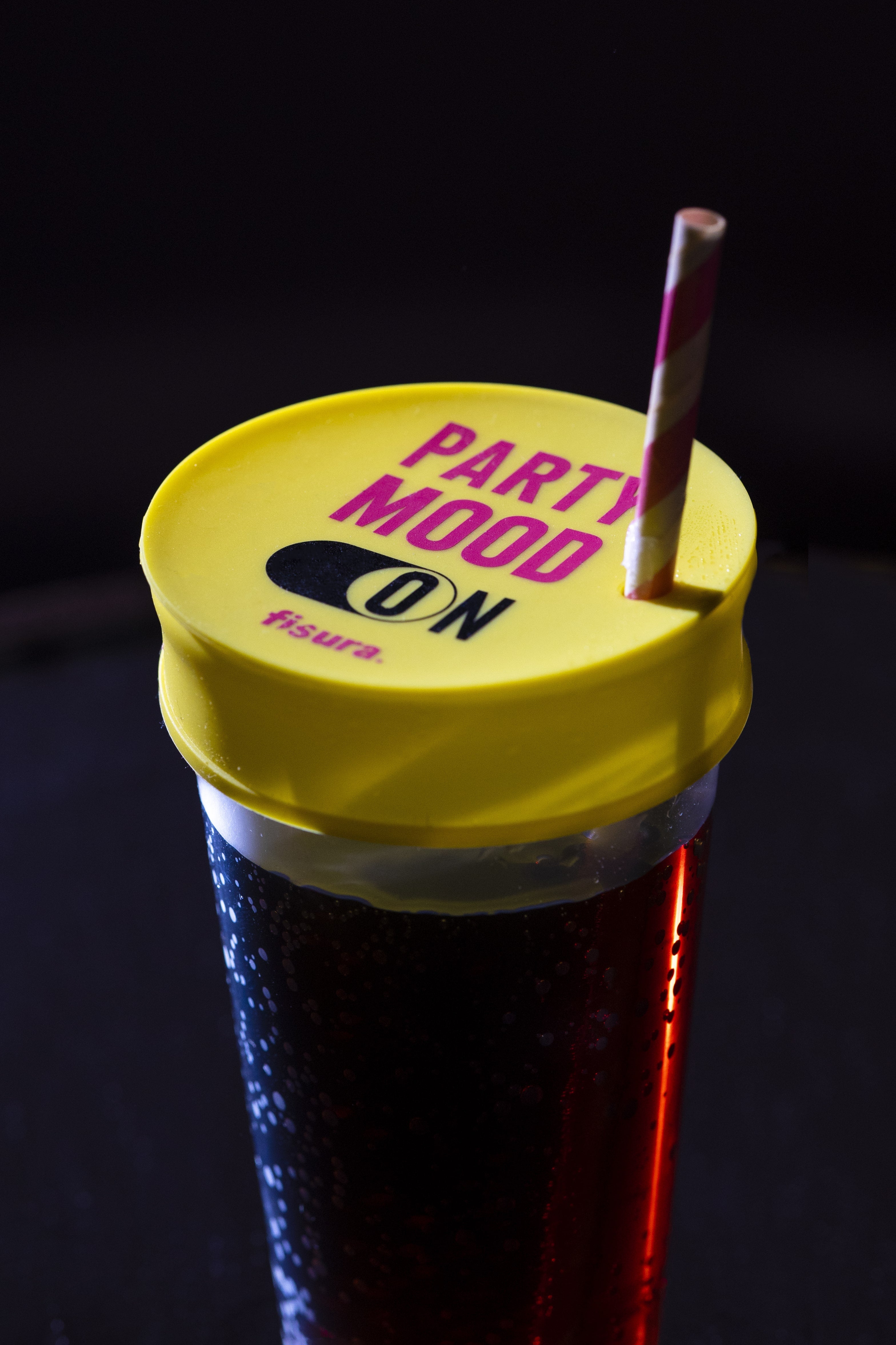 Tapa vasos antidroga “Party mood ON” 3 unidades