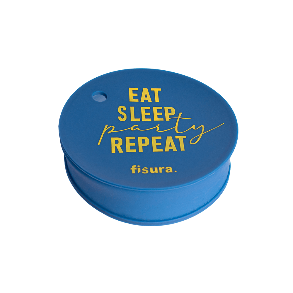 Tapa vasos antidroga “Eat, Sleep, Party, Repeat”