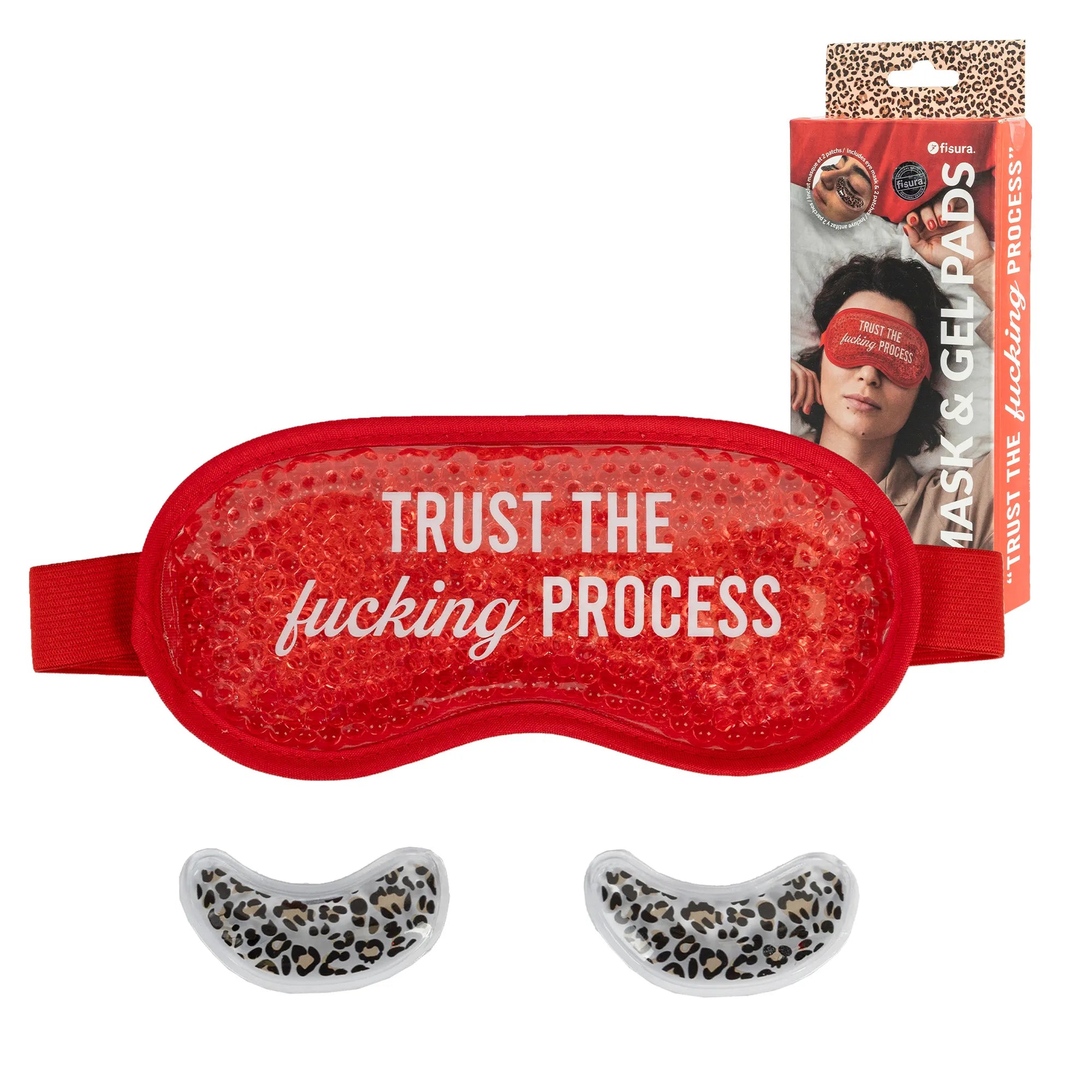 Kit antifaz y parches ojos “Trust the fucking process”