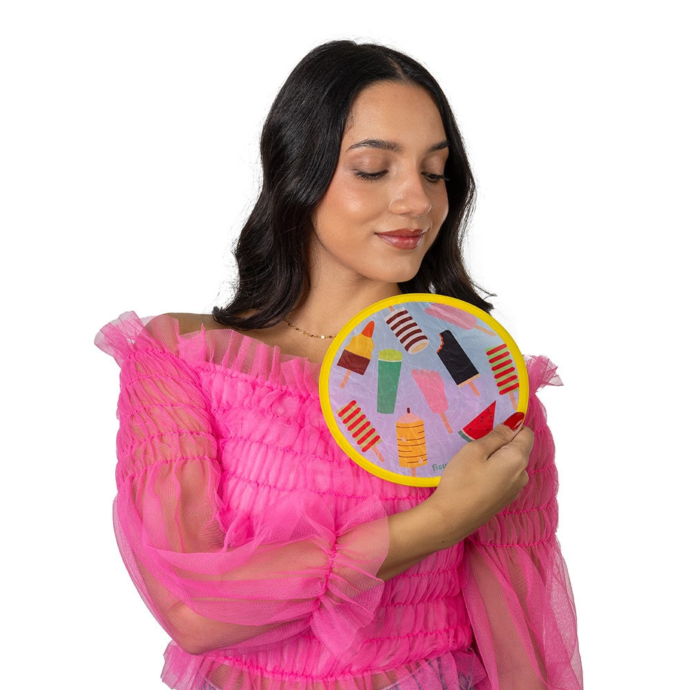 Abanico plegable “helados” pack de 3