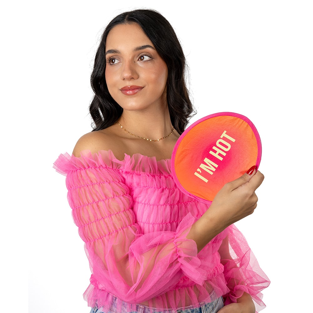 Abanico plegable “I’m hot” 5 unidades