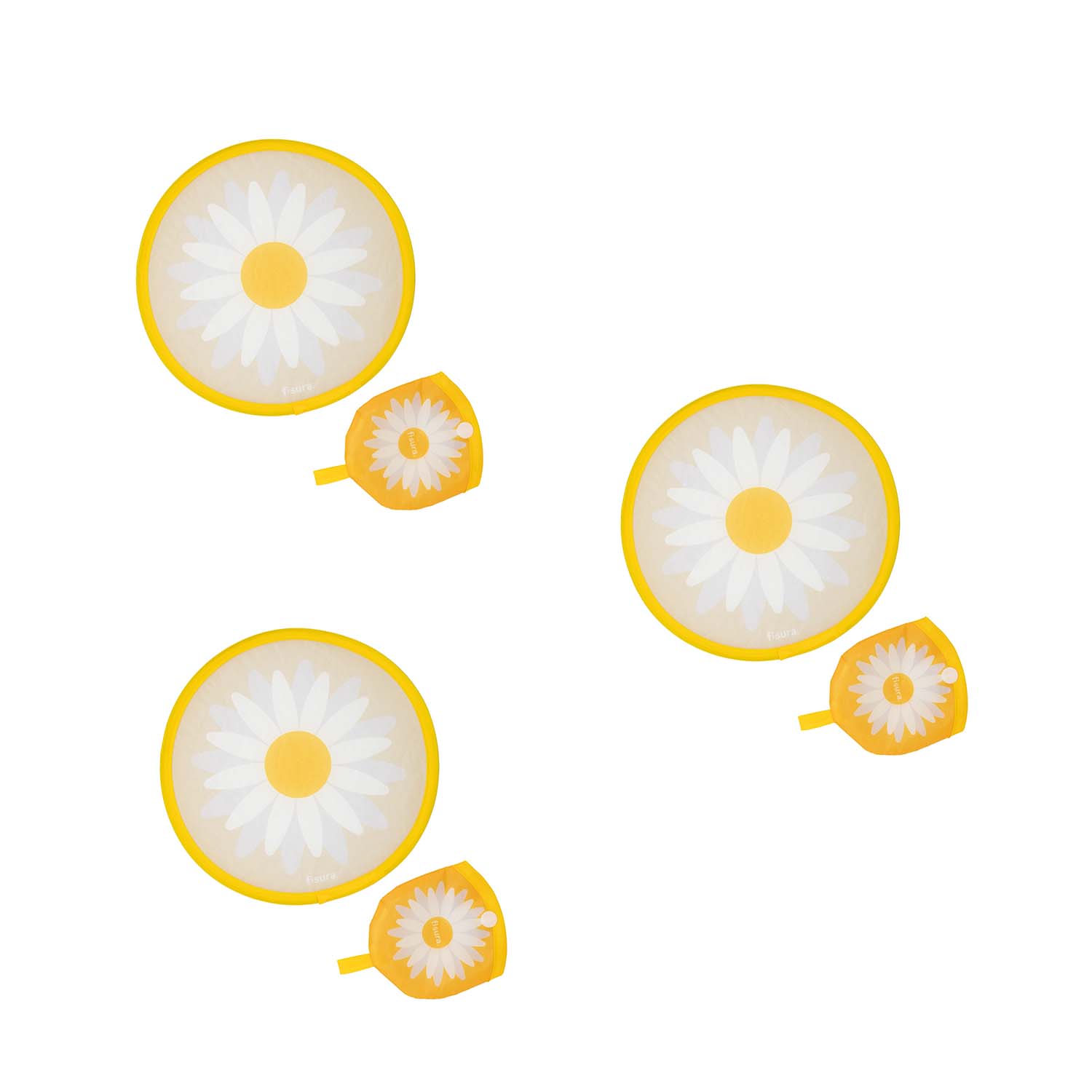 Abanico plegable “margarita” 3 unidades