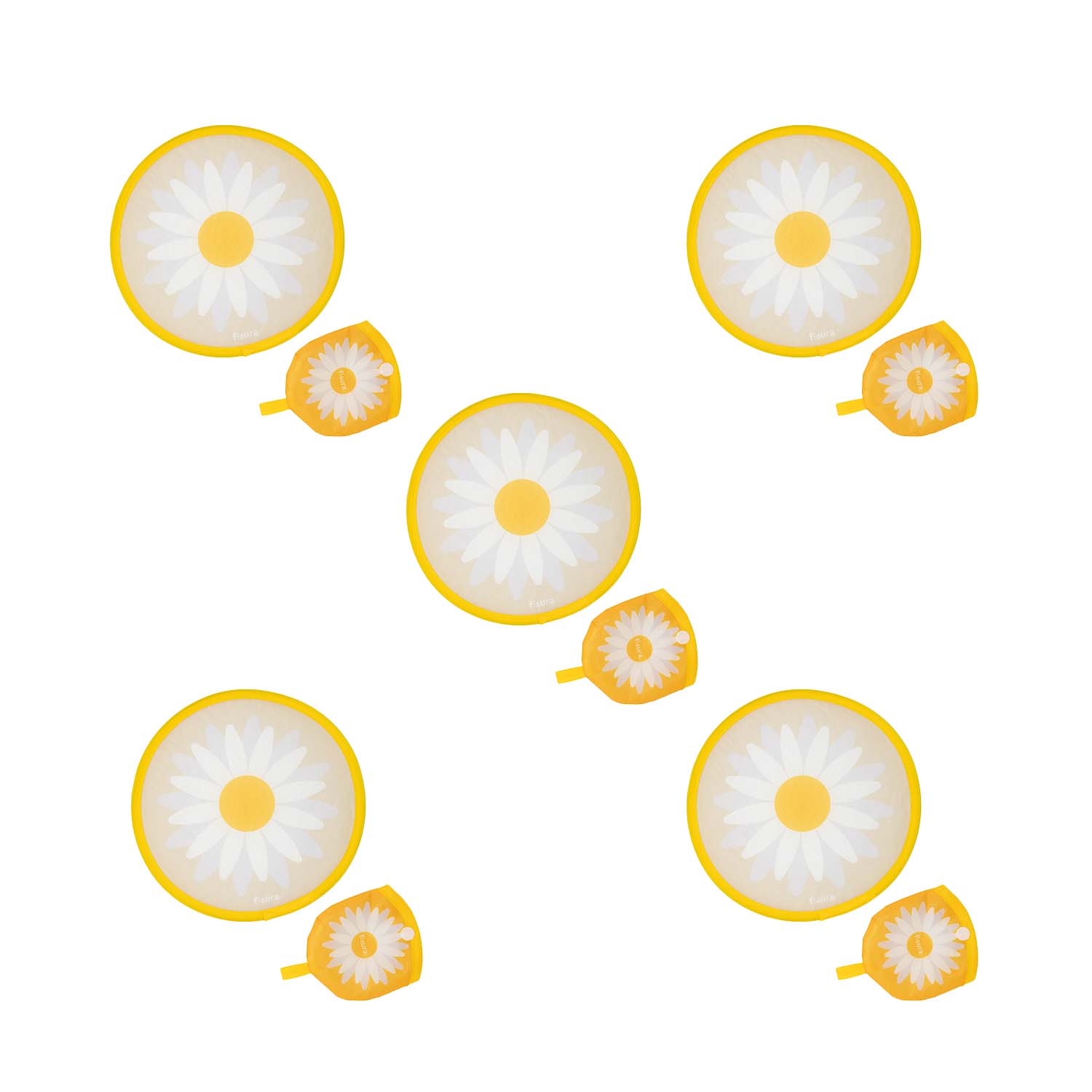 Abanico plegable “margarita” 5 unidades