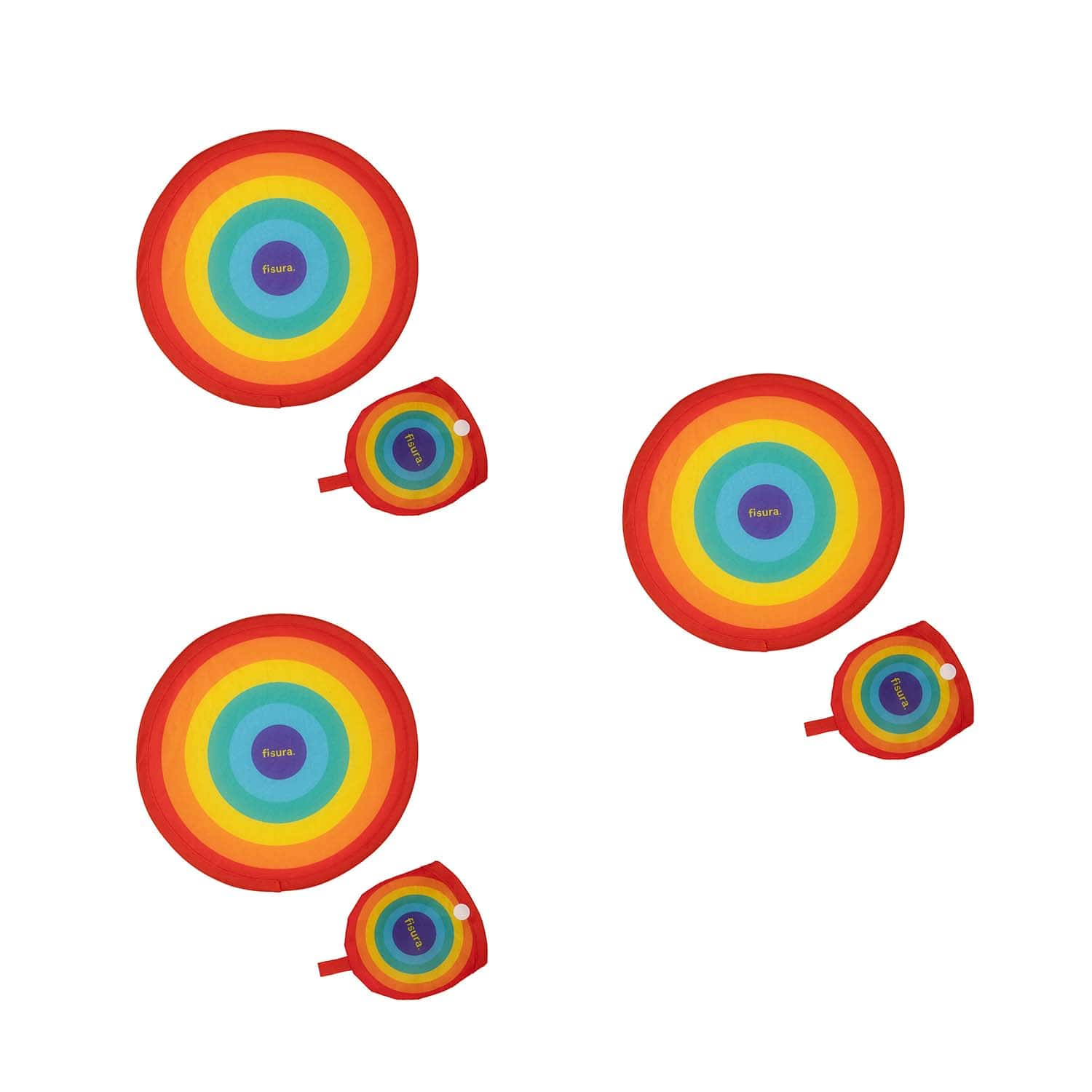 Abanico plegable “arcoíris” 3 unidades