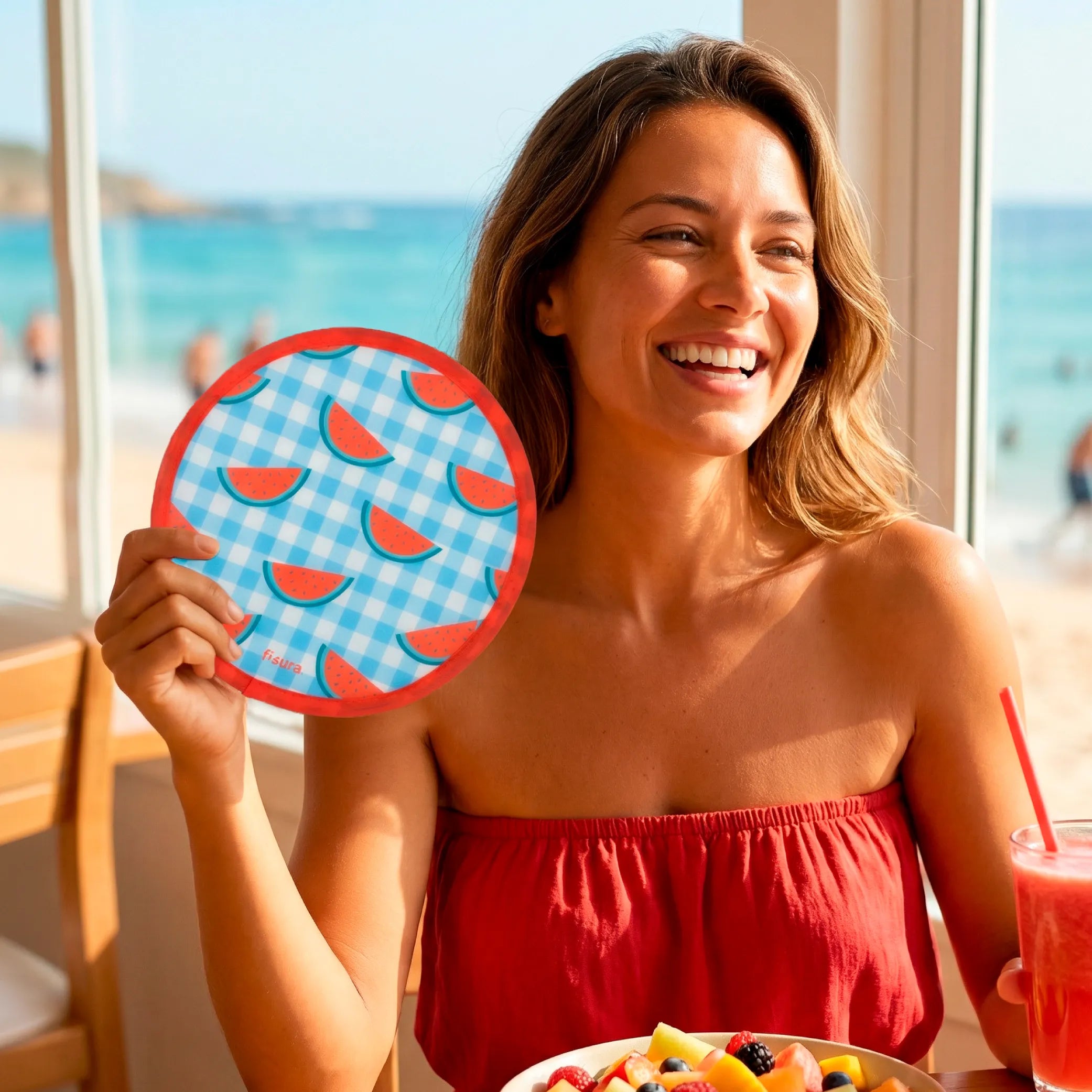 Abanico plegable “Sandías”