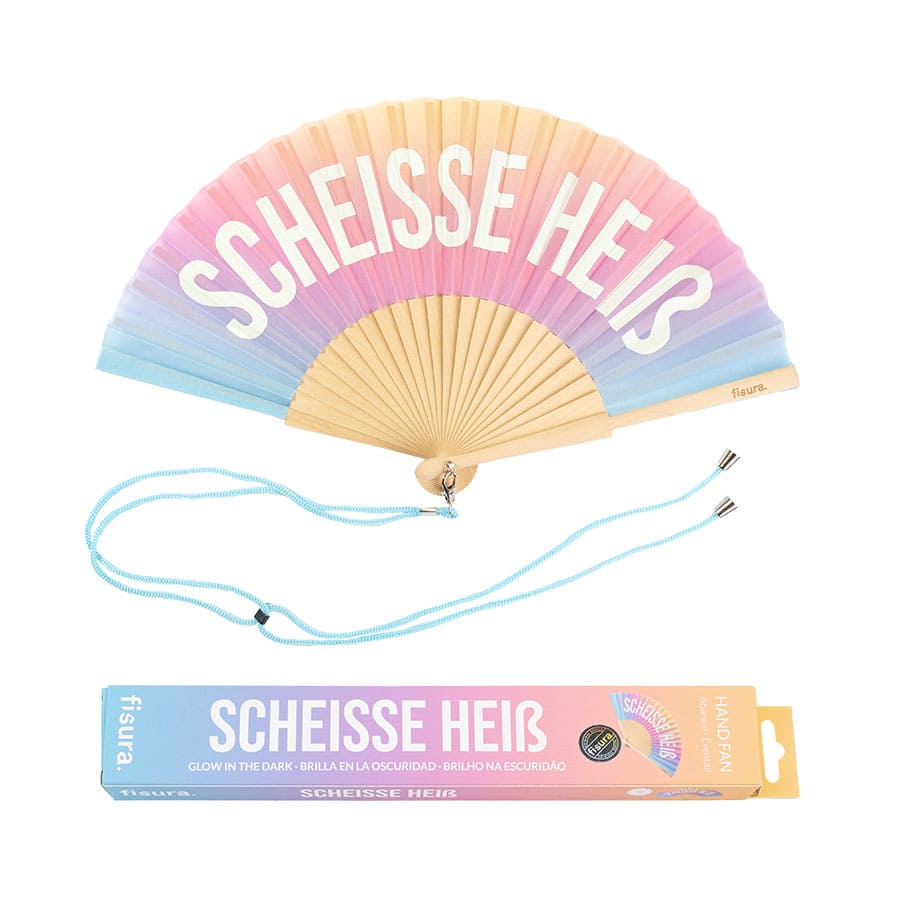 Abanico "Scheisse heiß" degradado (brilla en la oscuridad)