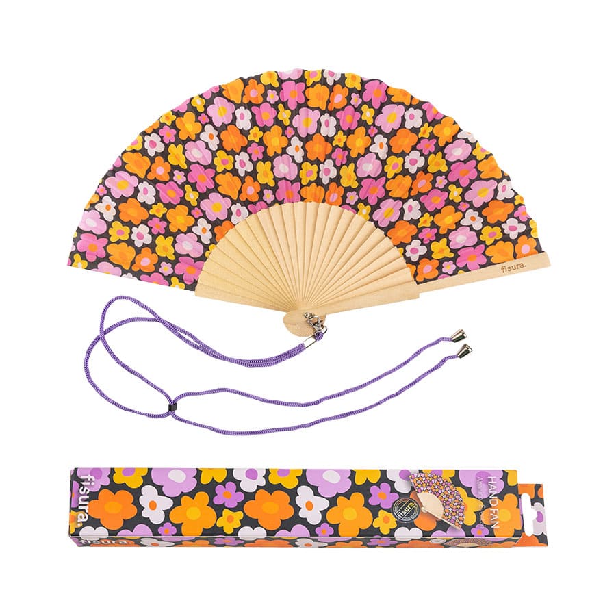 Abanico "flores vintage"
