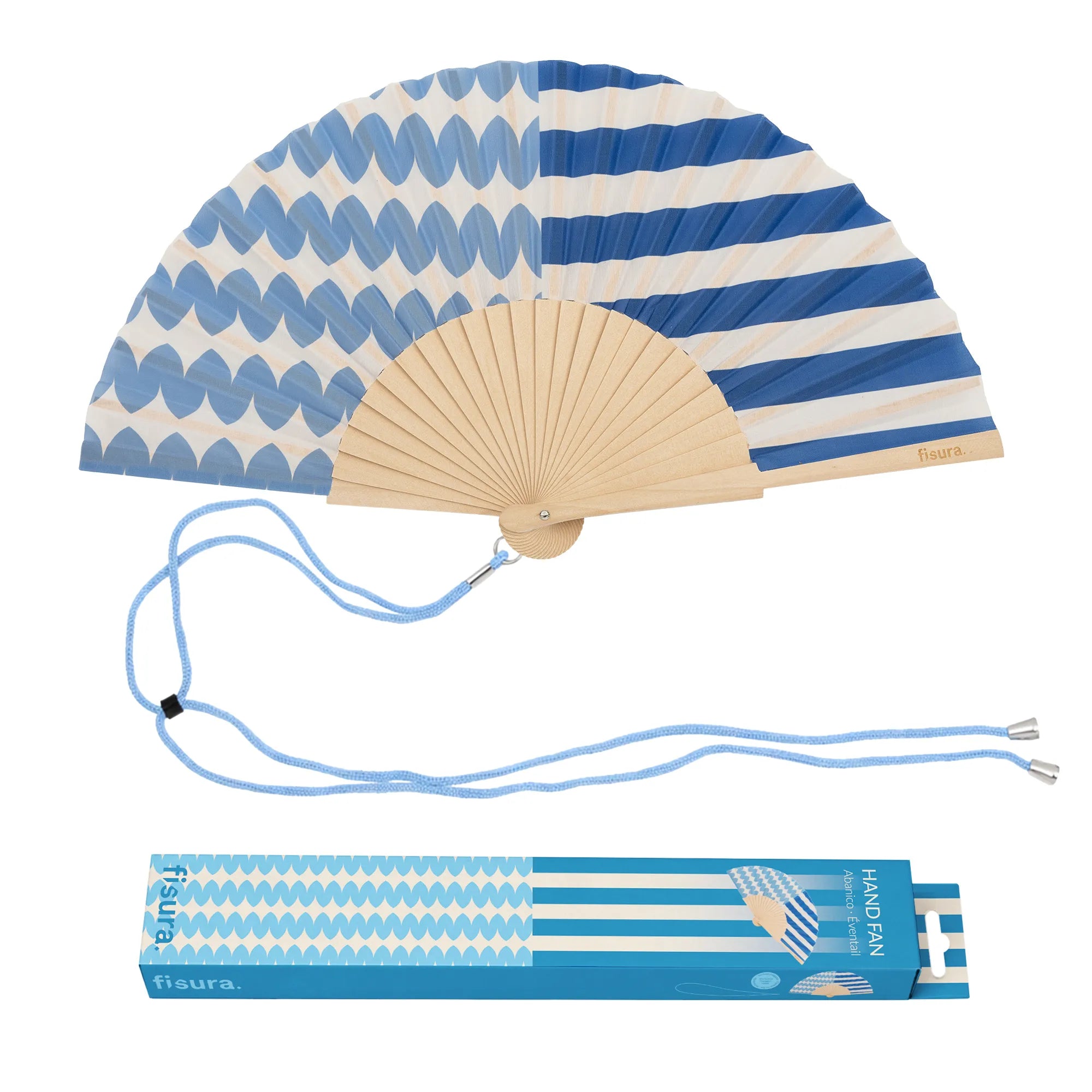 Abanico “Simétrico” azul