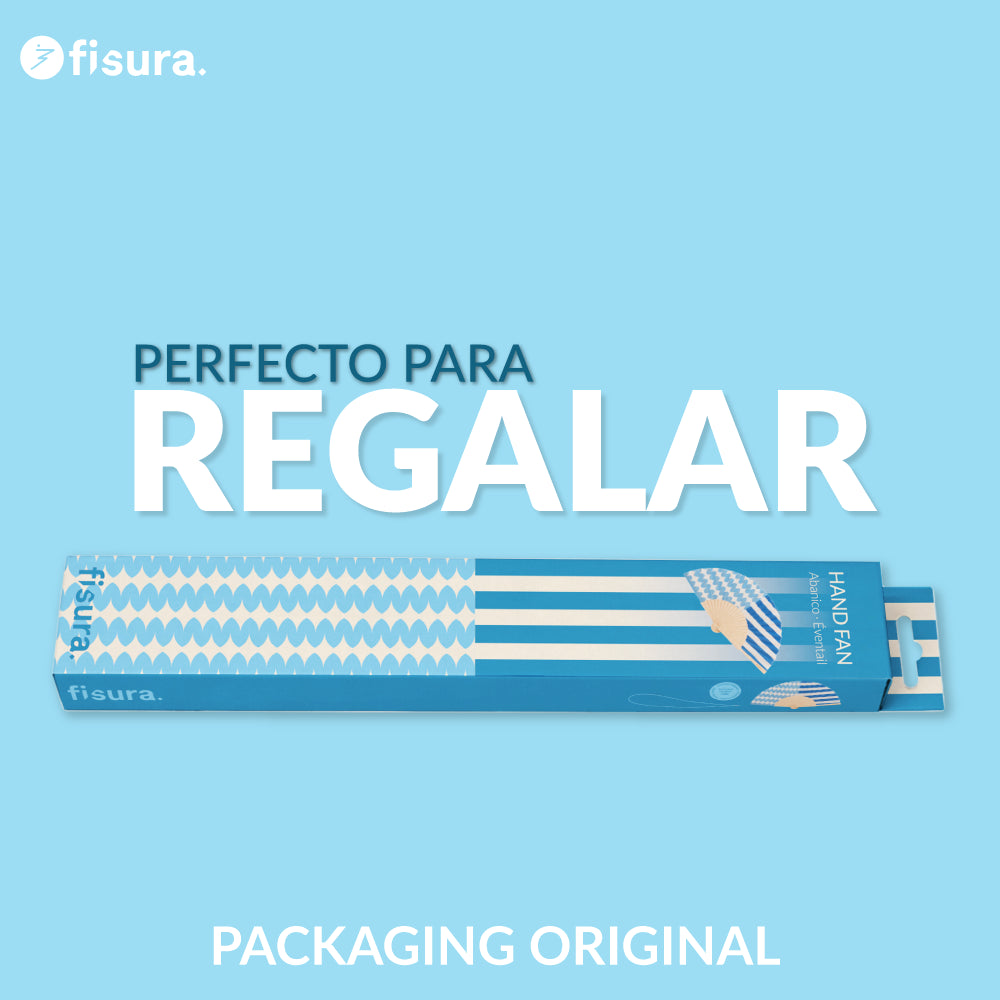 Abanico “Simétrico” azul
