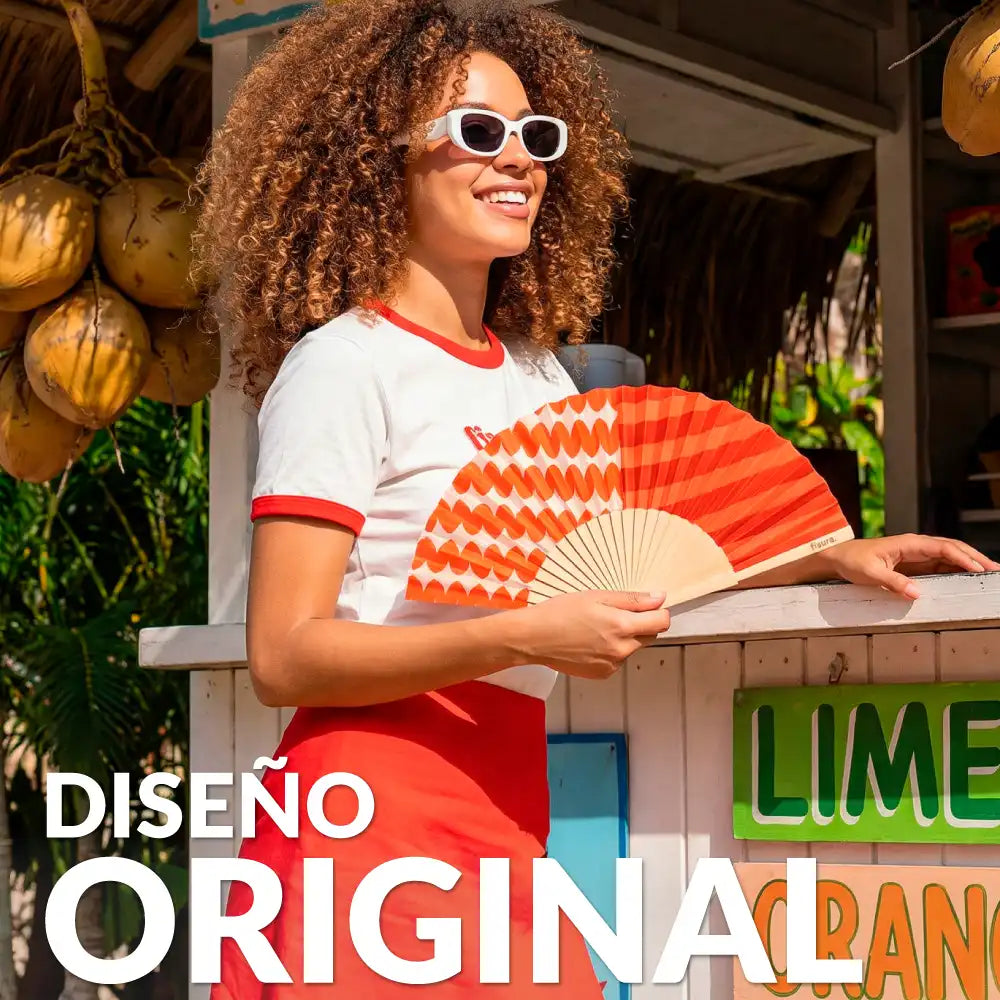 Abanico “Simétrico” rojo