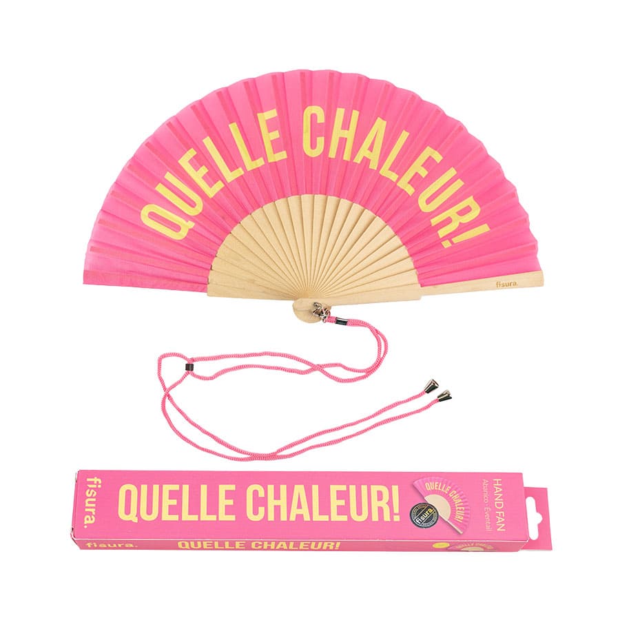 Abanico "Quelle de chaleur" rosa