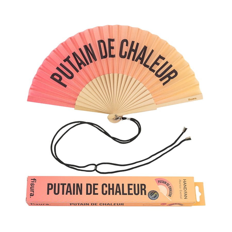 Abanico "Putain de chaleur" Degradadado sunset