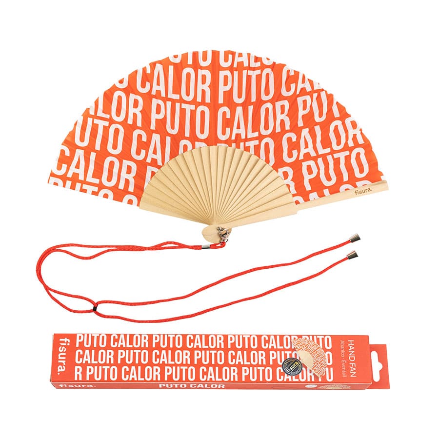 Abanico "Puto calor" patrón