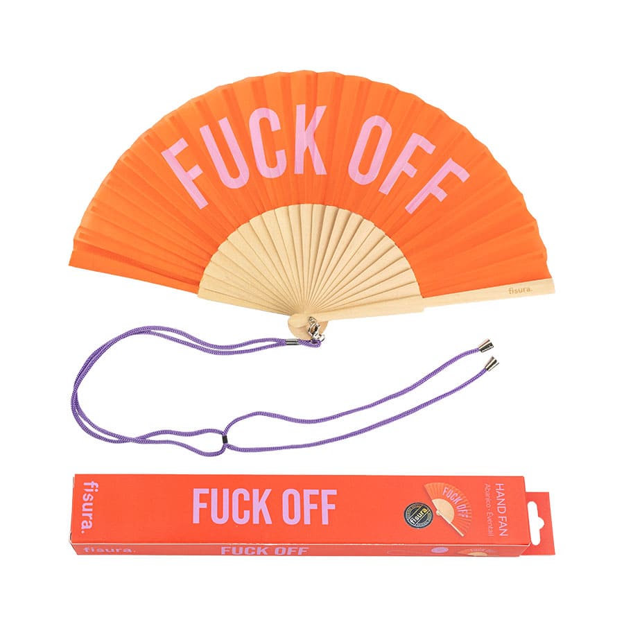 Abanico "Fuck off" rojo