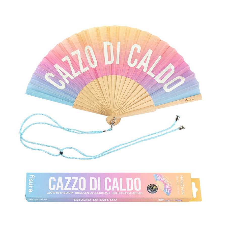 Abanico "Cazzo di caldo" degradado (brilla en la oscuridad)