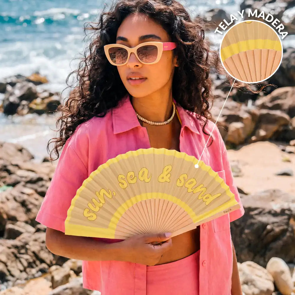 Abanico "Sun, sea & sand"