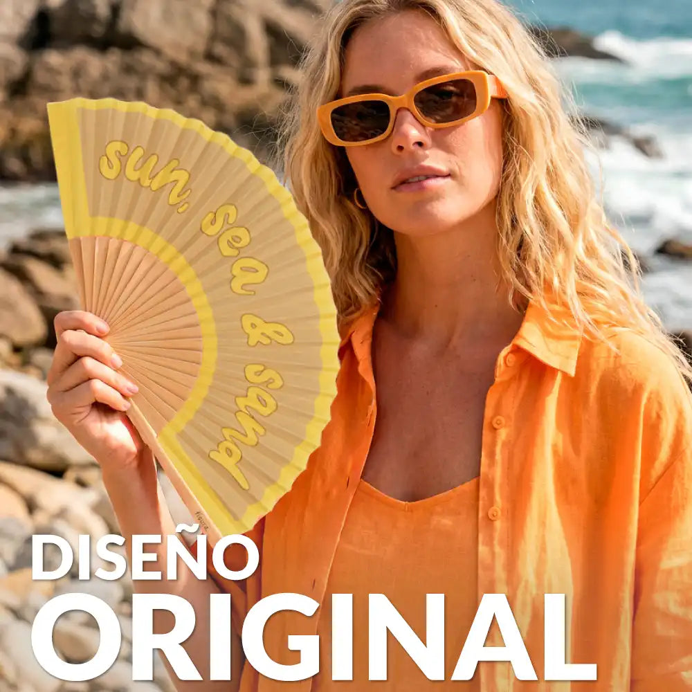 Abanico "Sun, sea & sand"
