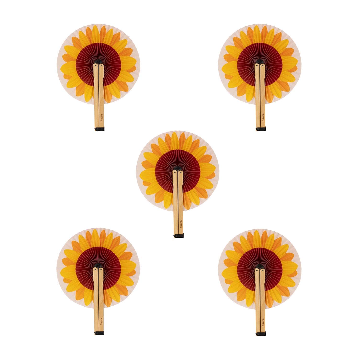 Abanico pai pai “girasol” 5 unidades