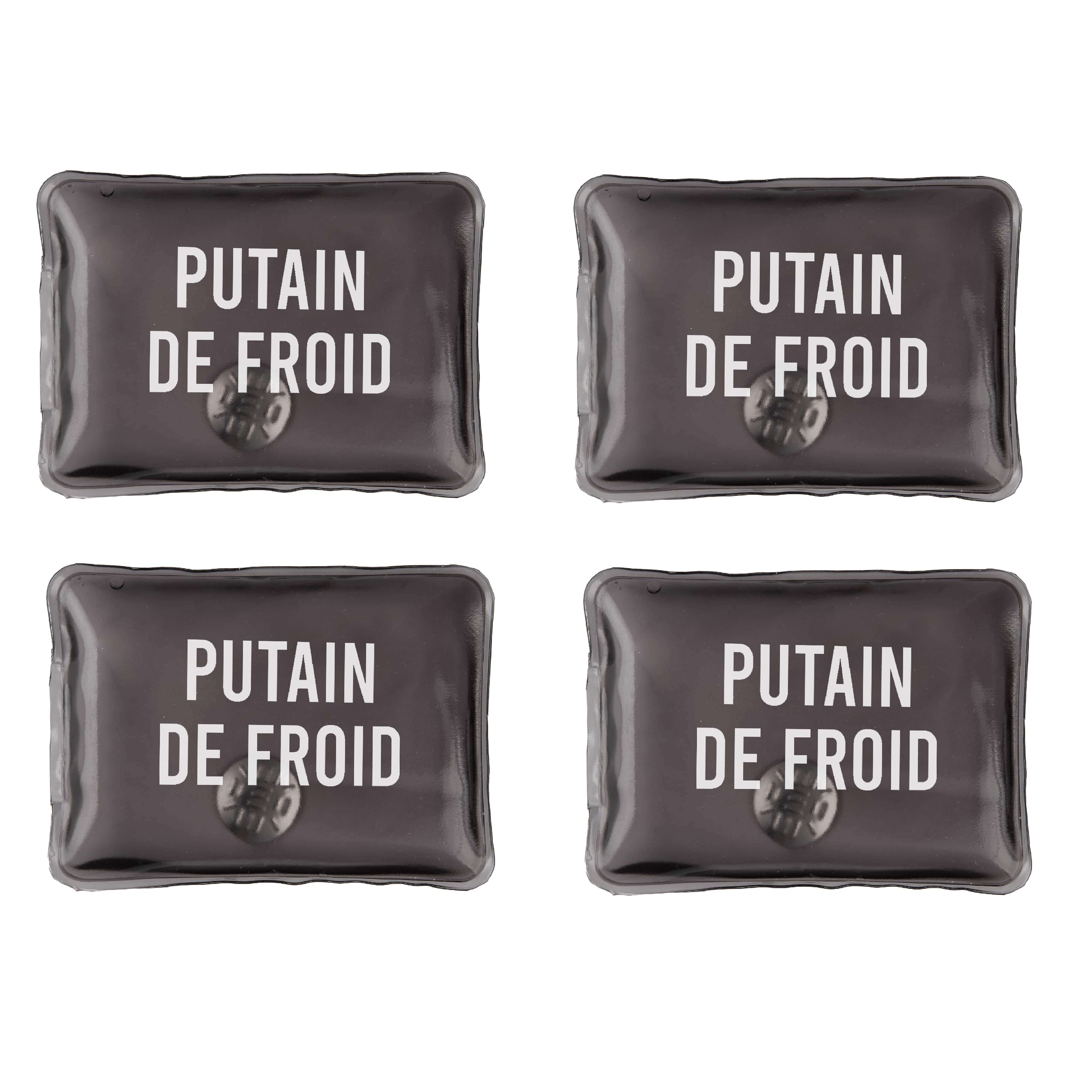 Pack de 4 calentadores de manos “Putain de froid"