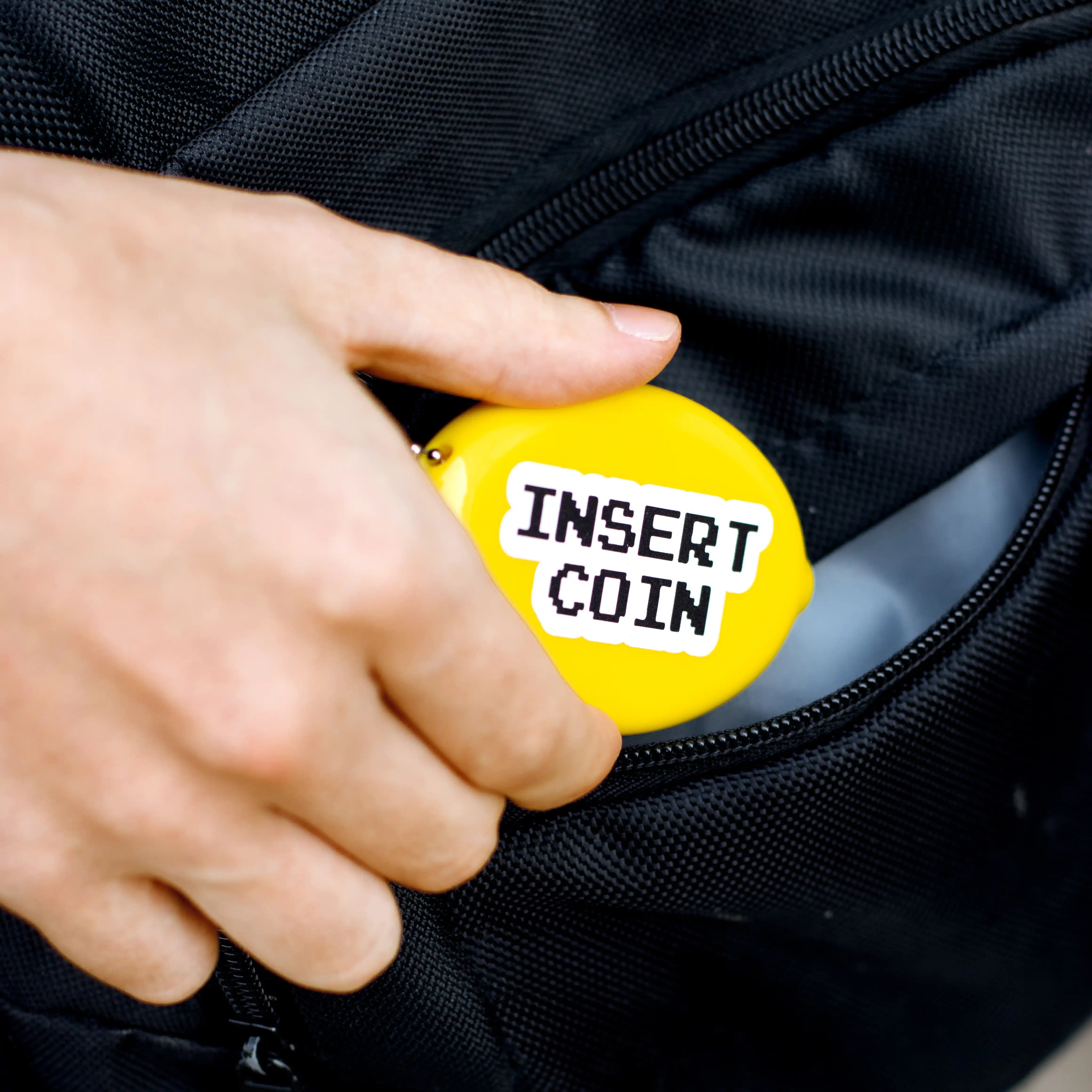 Monedero retro "Insert coin" set de 3