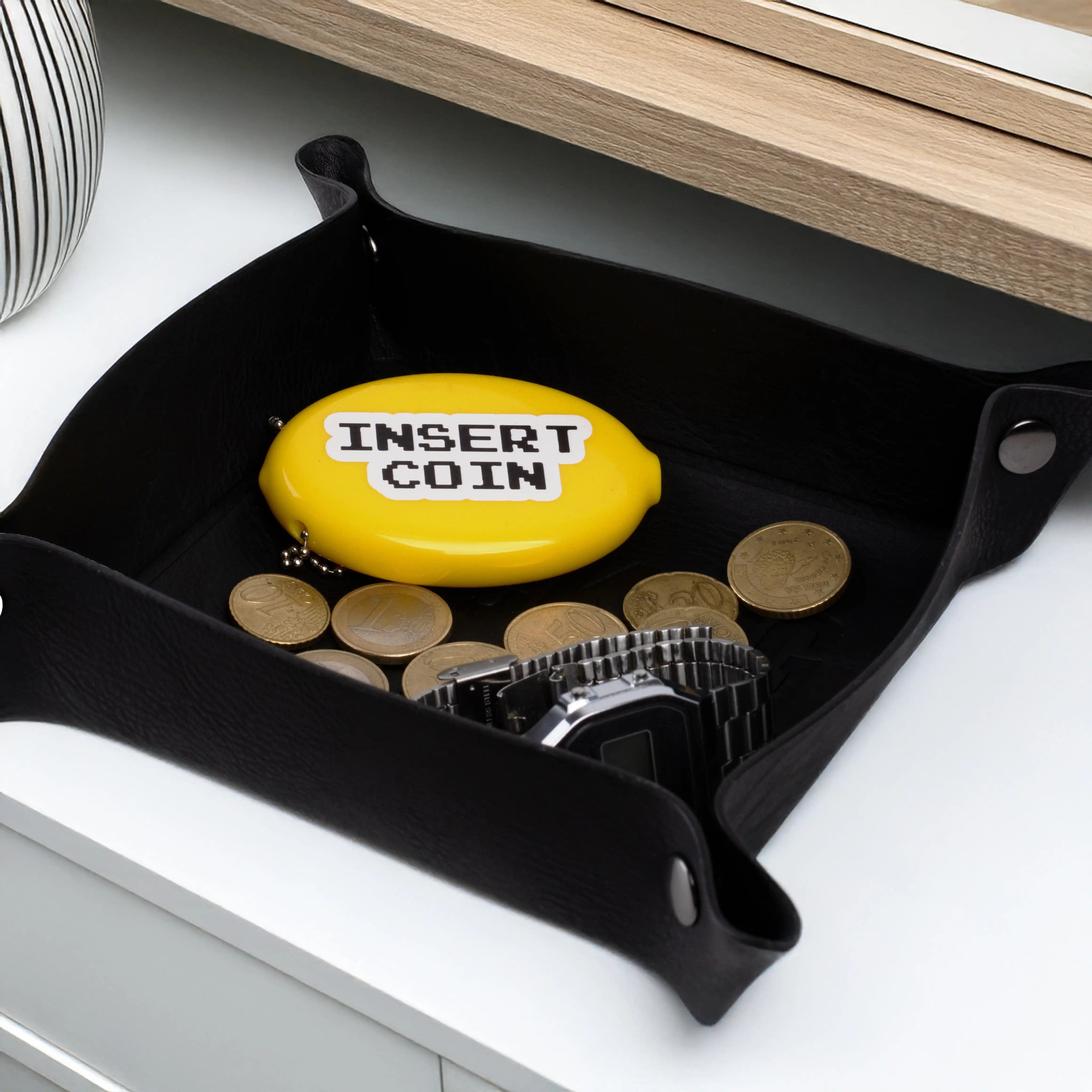 Monedero retro "Insert coin" set de 5