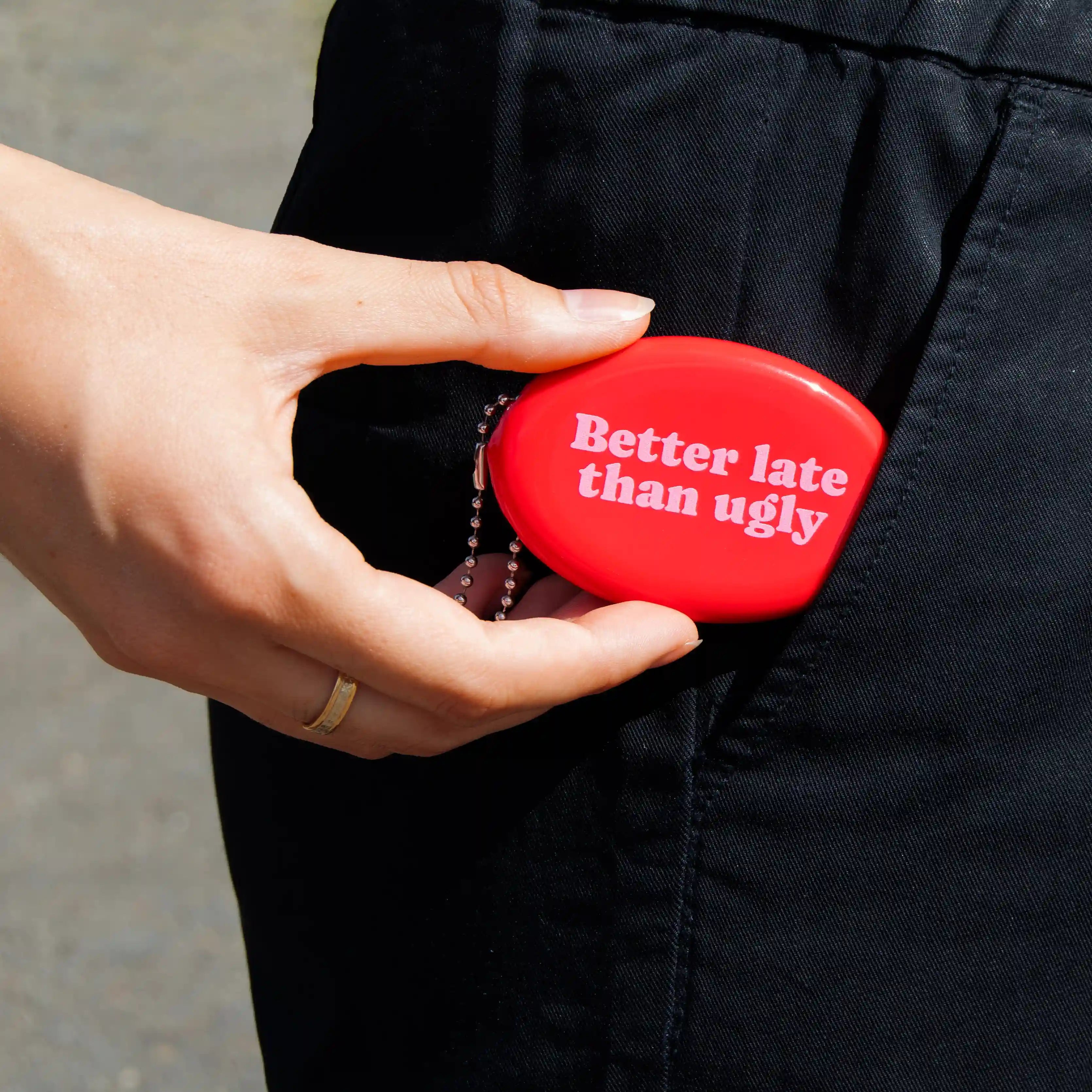 Monedero retro "Better late than ugly" set de 5