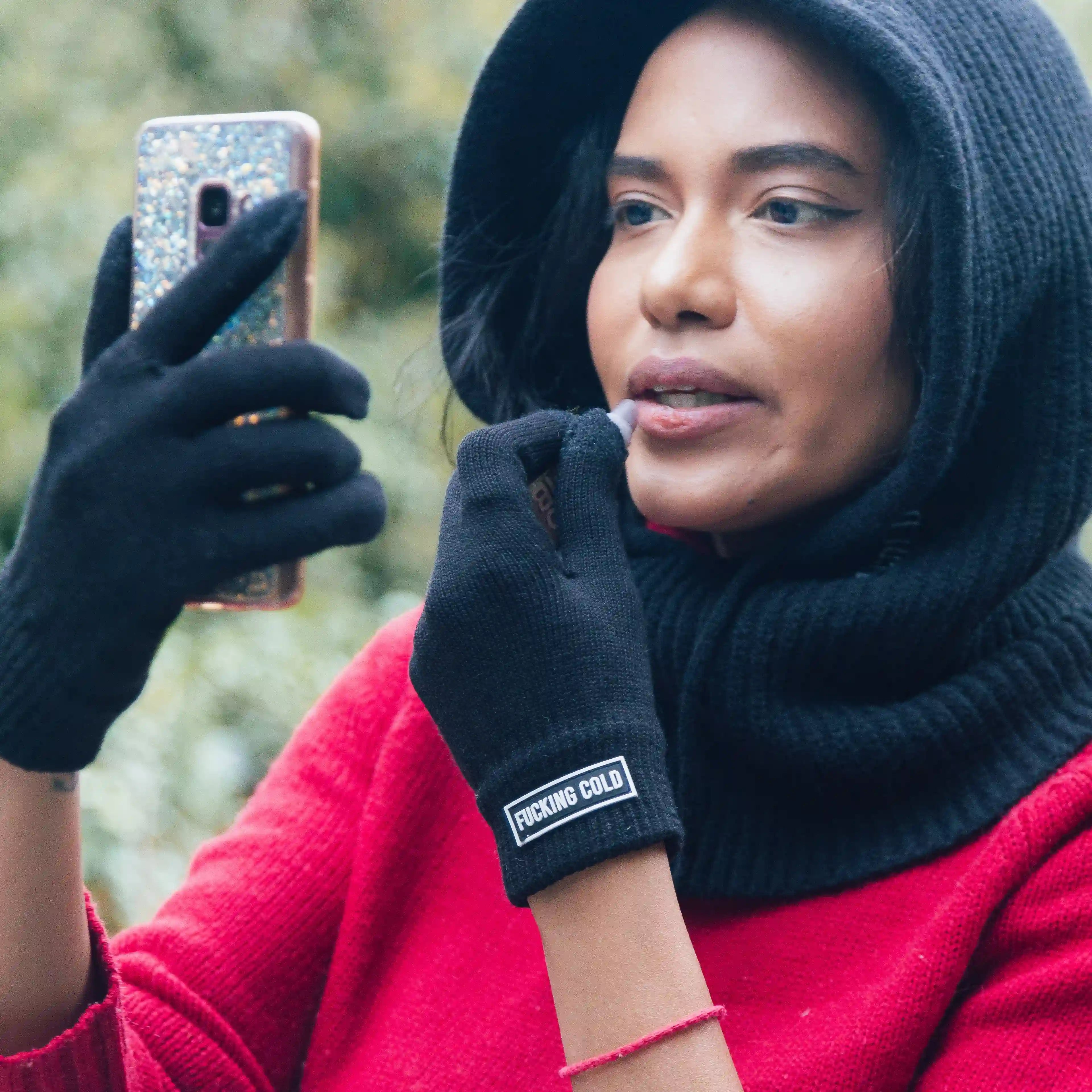 Guantes “Fucking cold” negro