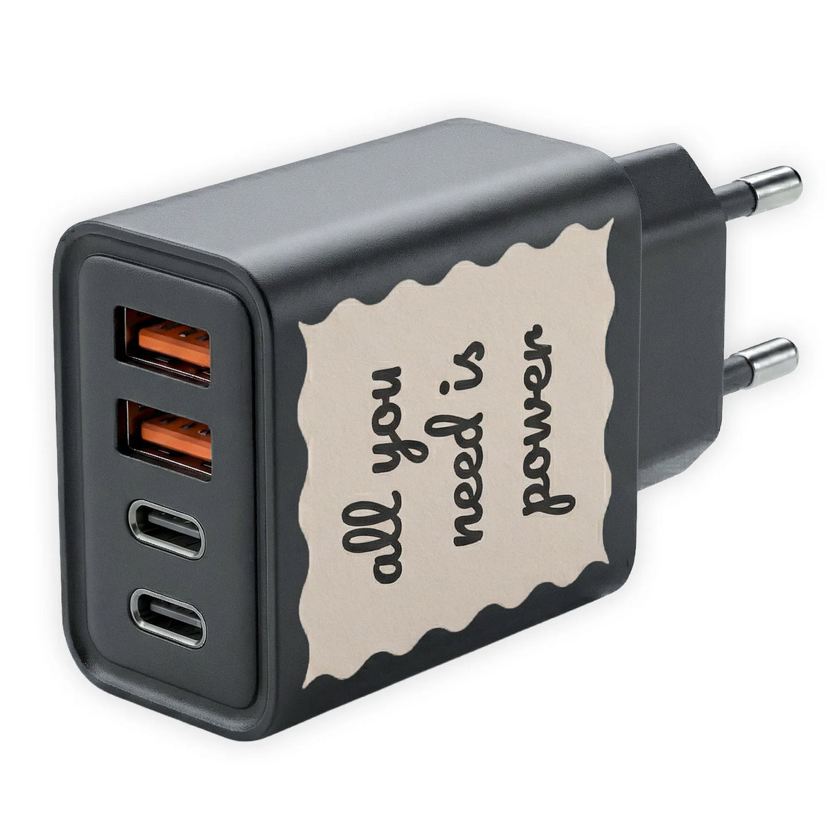 Cargador 4 puertos "All you need is power"