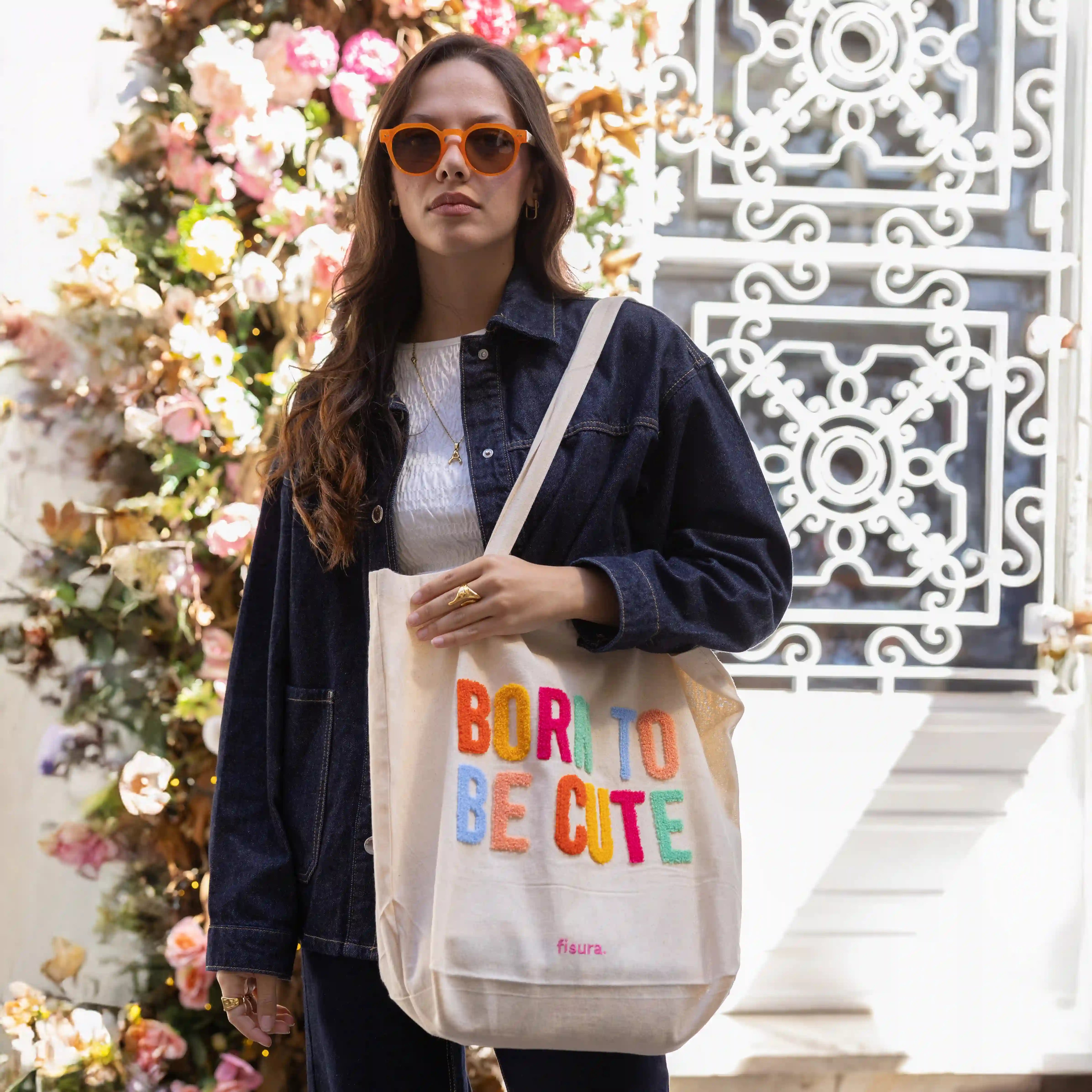 Tote bag borreguillo “Born to be cute”