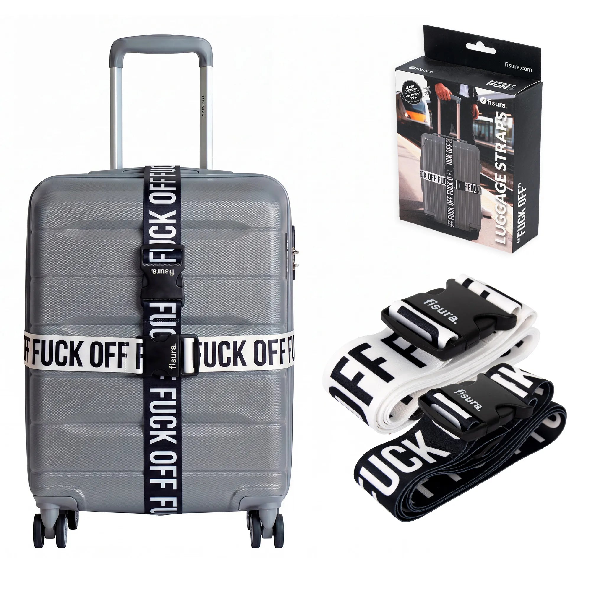 Gepäckband „Fuck off“