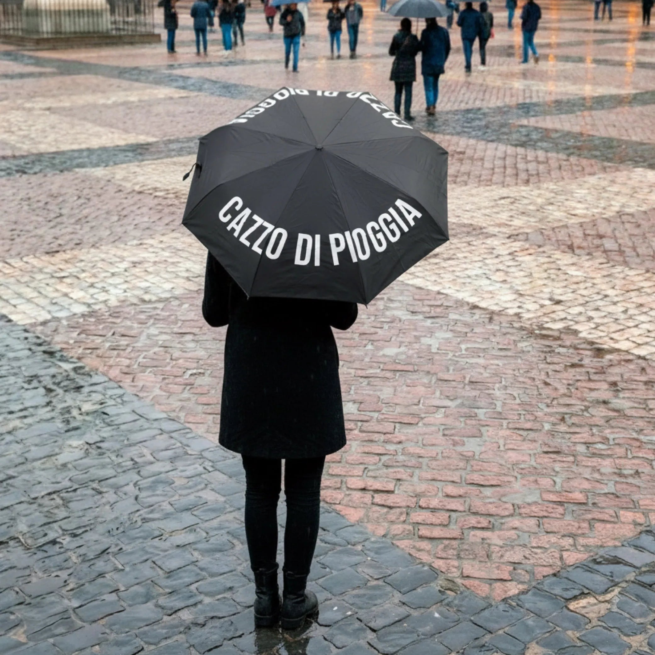 Paraguas plegable “Cazzo di pioggia”