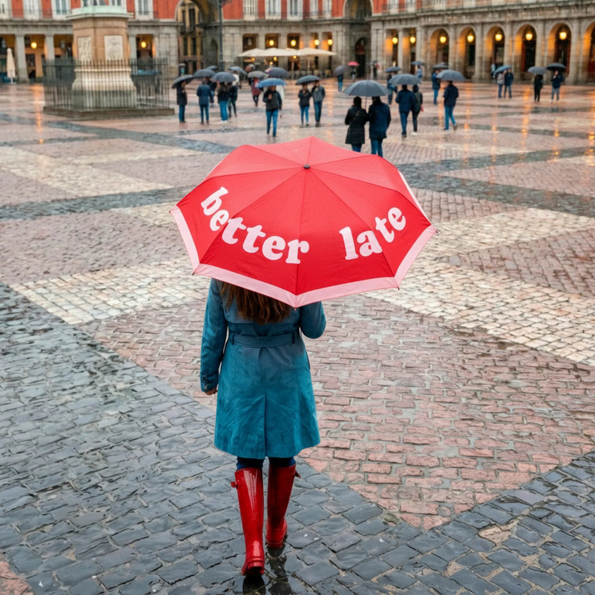 Paraguas plegable “Better late than ugly”