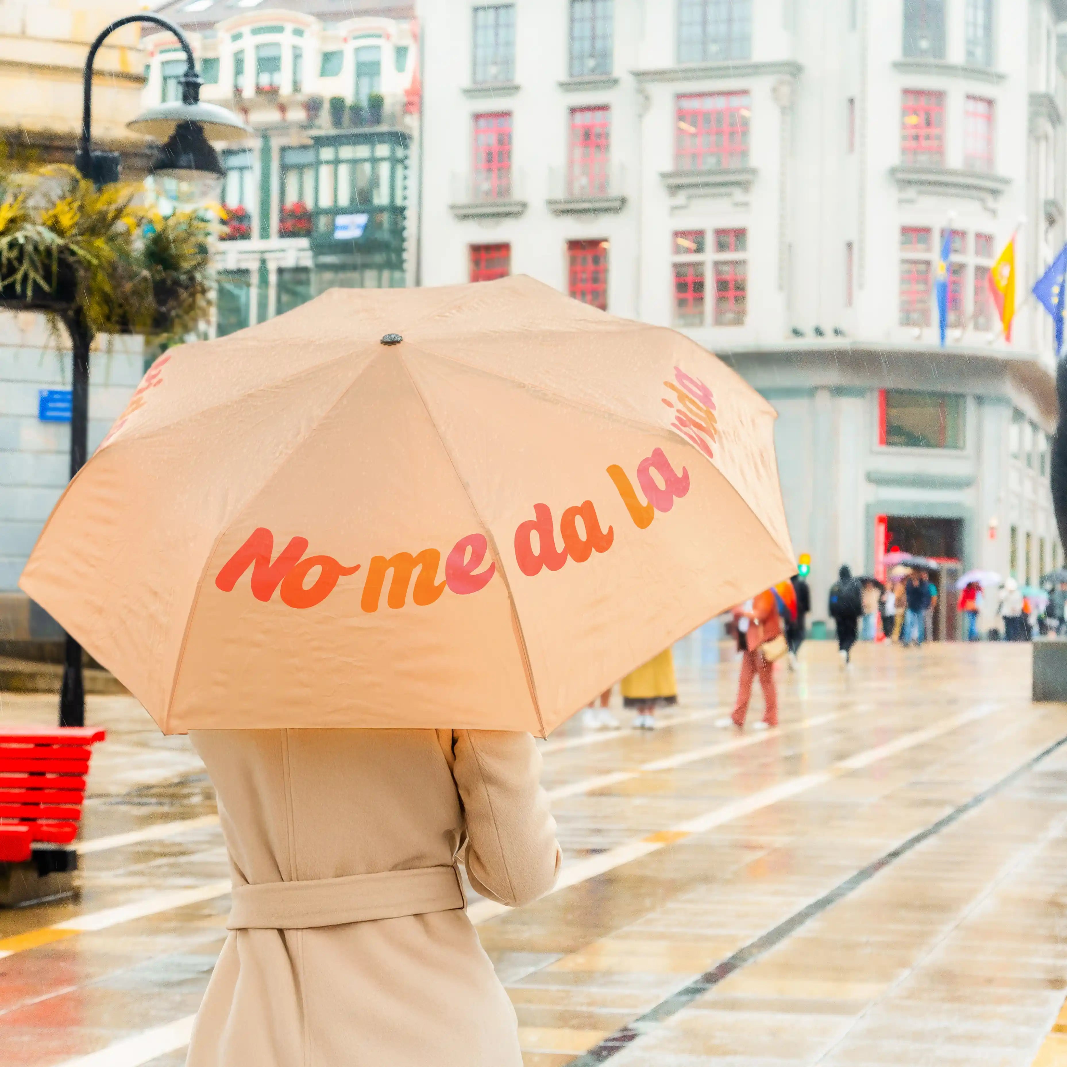 Paraguas plegable “No me da la vida”