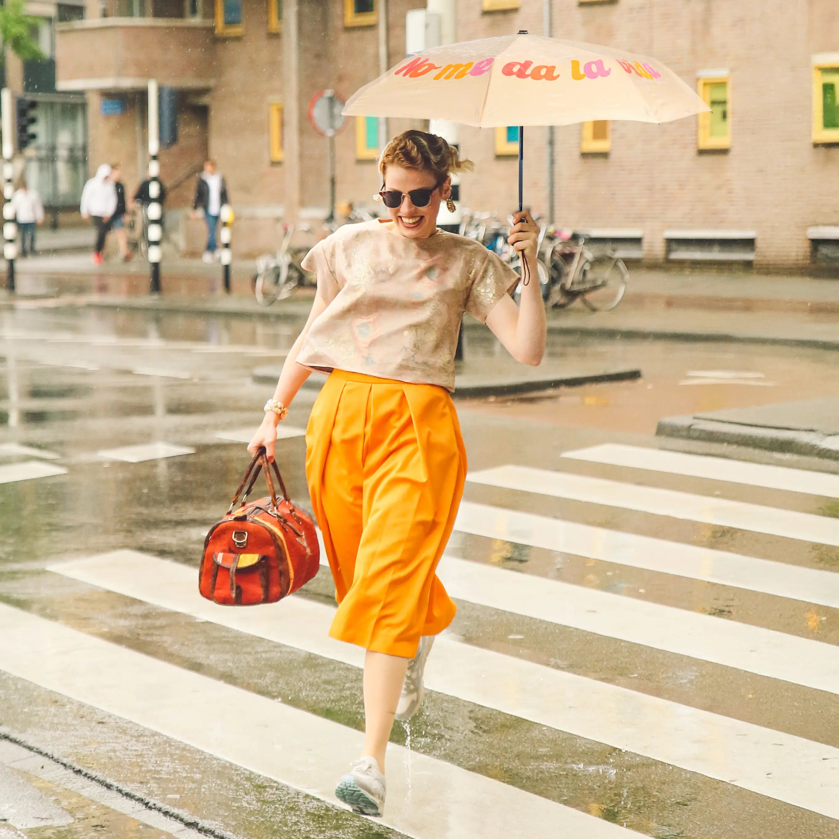 Paraguas plegable “No me da la vida”