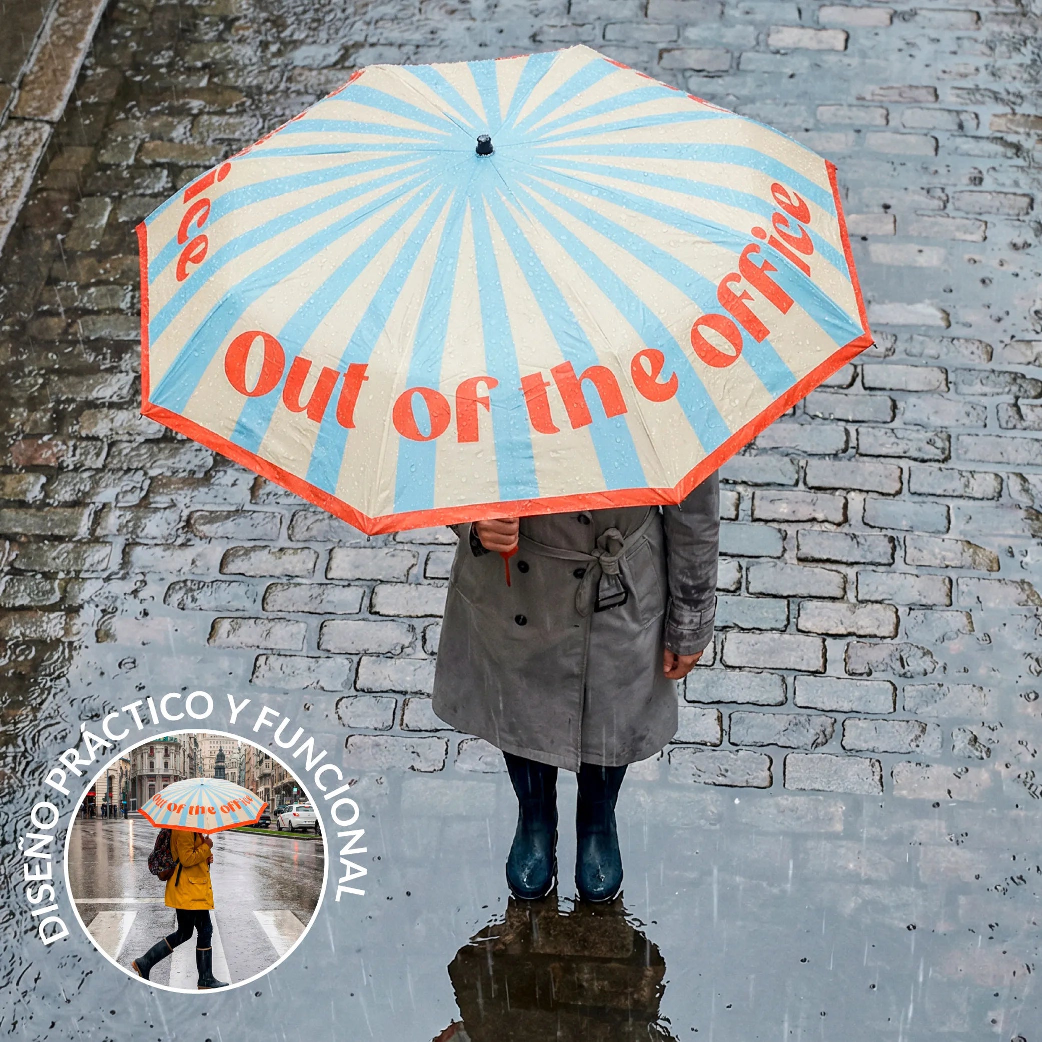 Paraguas plegable "Out of the office"