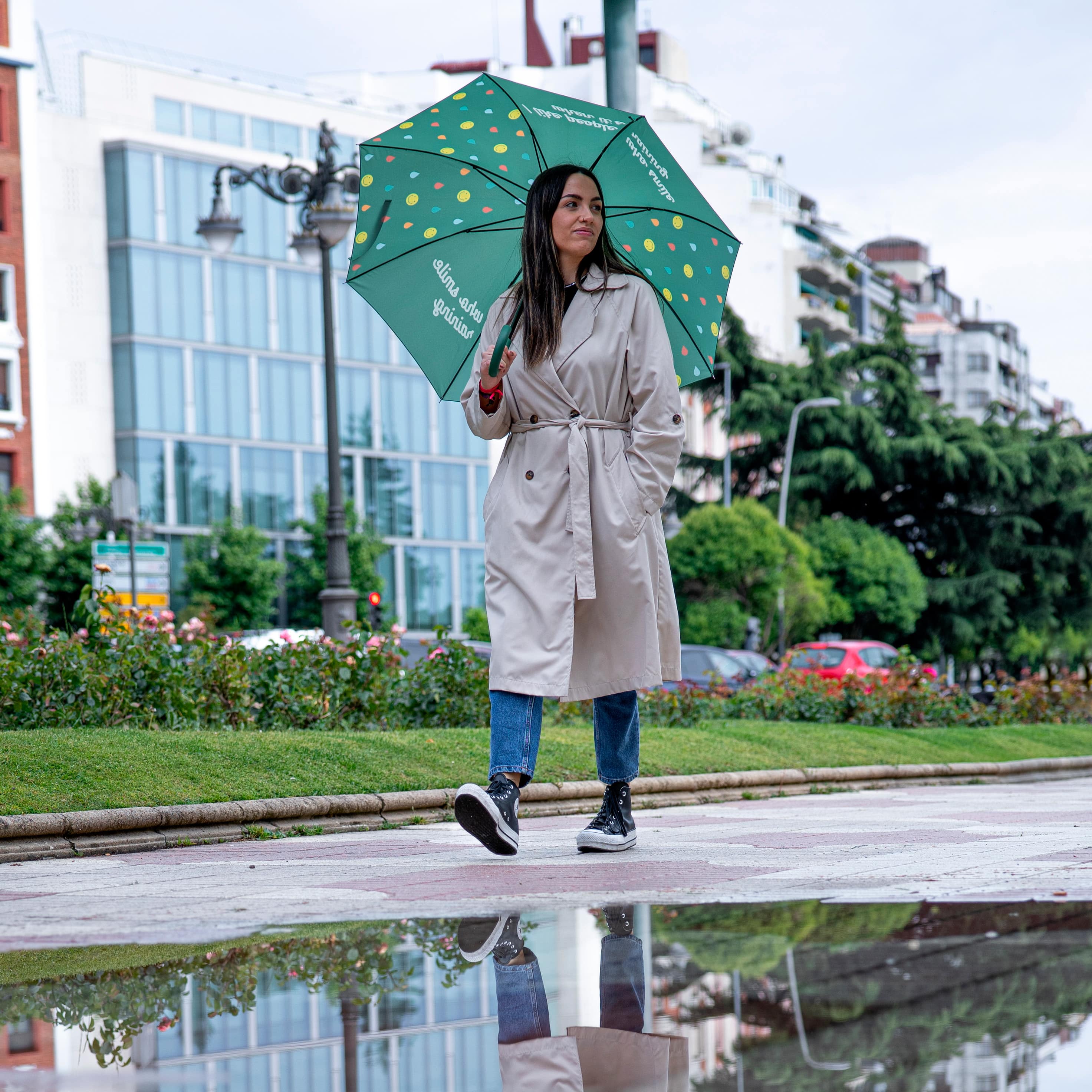 Paraguas "I like people who smile when it's raining"