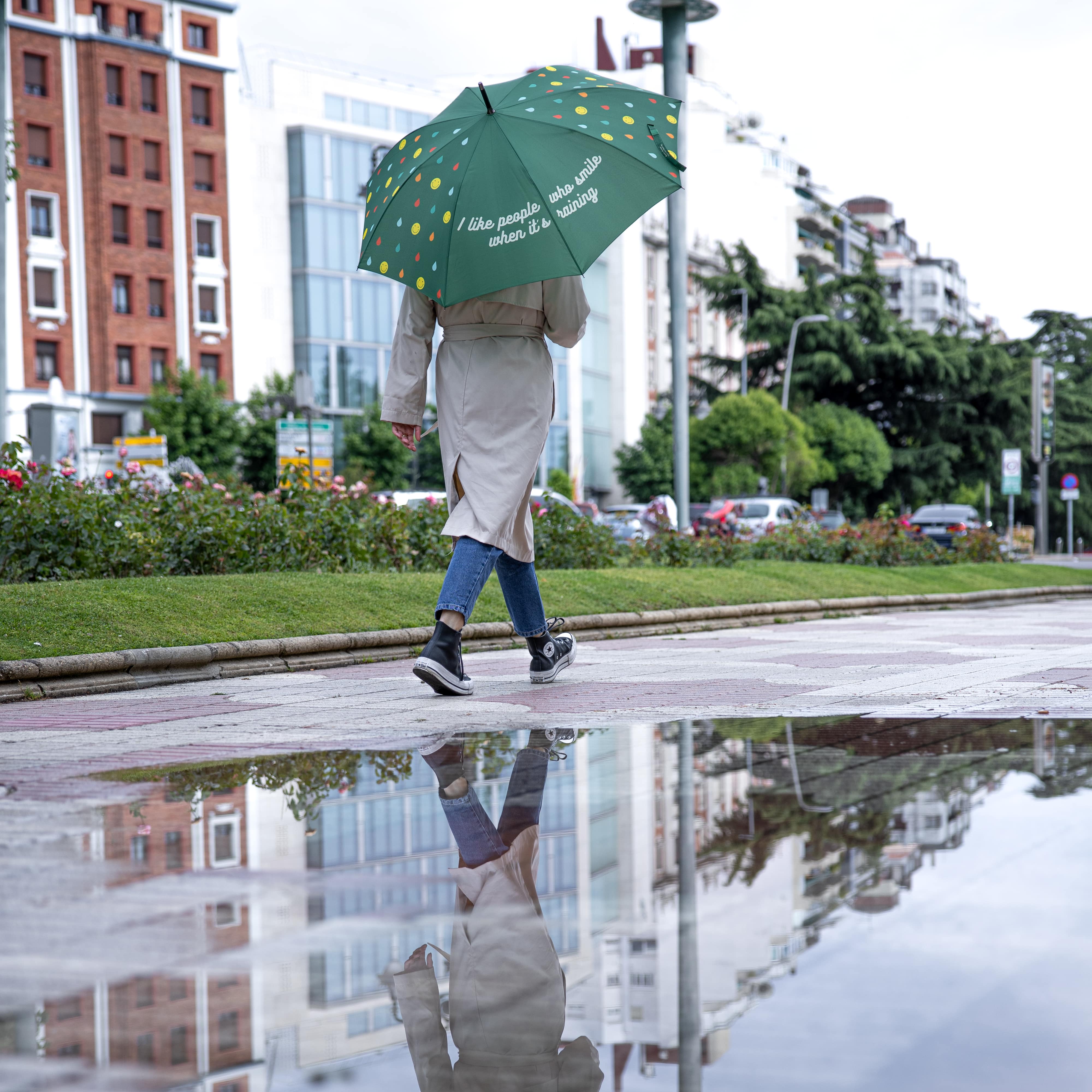 Paraguas "I like people who smile when it's raining"