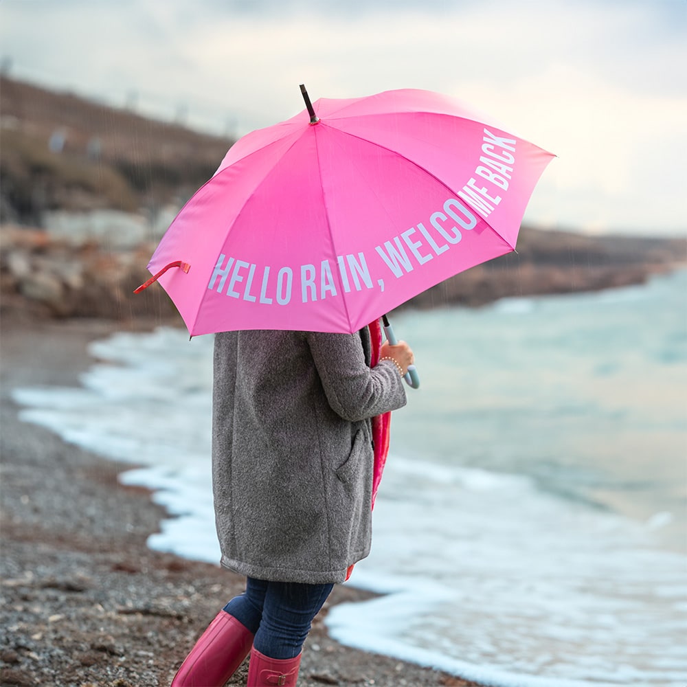 Paraguas "Rain, welcome back" degradado
