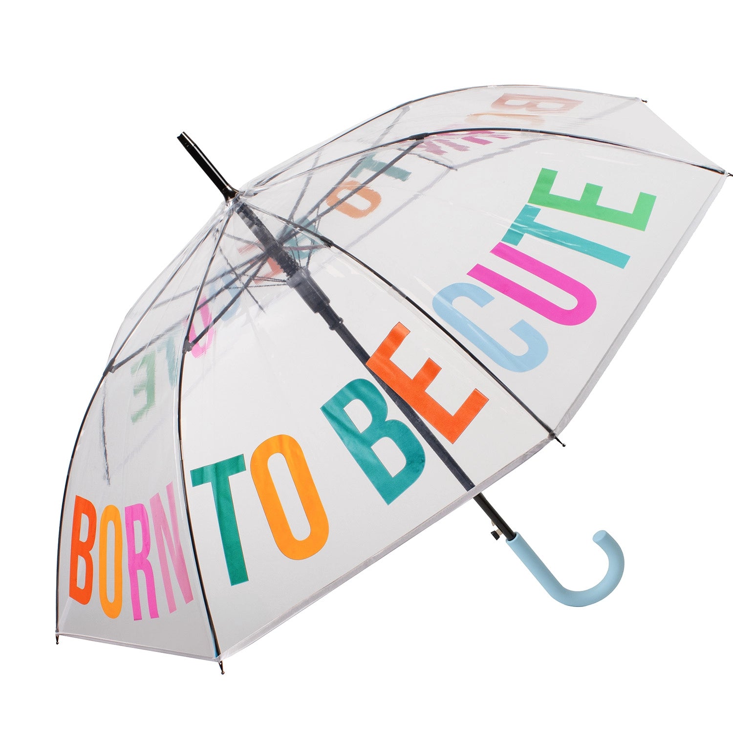 Paraguas transparente “Born to be cute”
