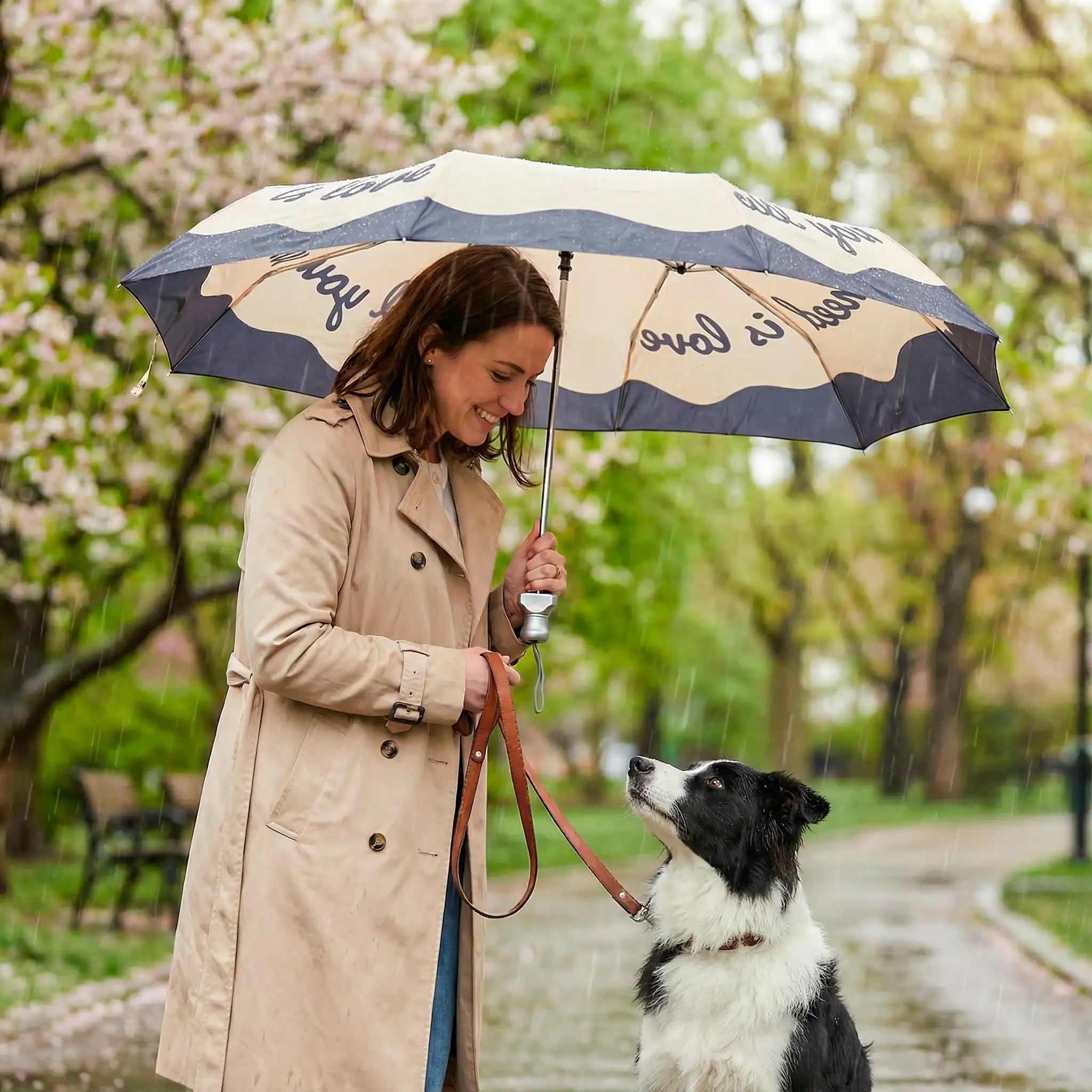 Paraguas plegable doble "All you need is love"