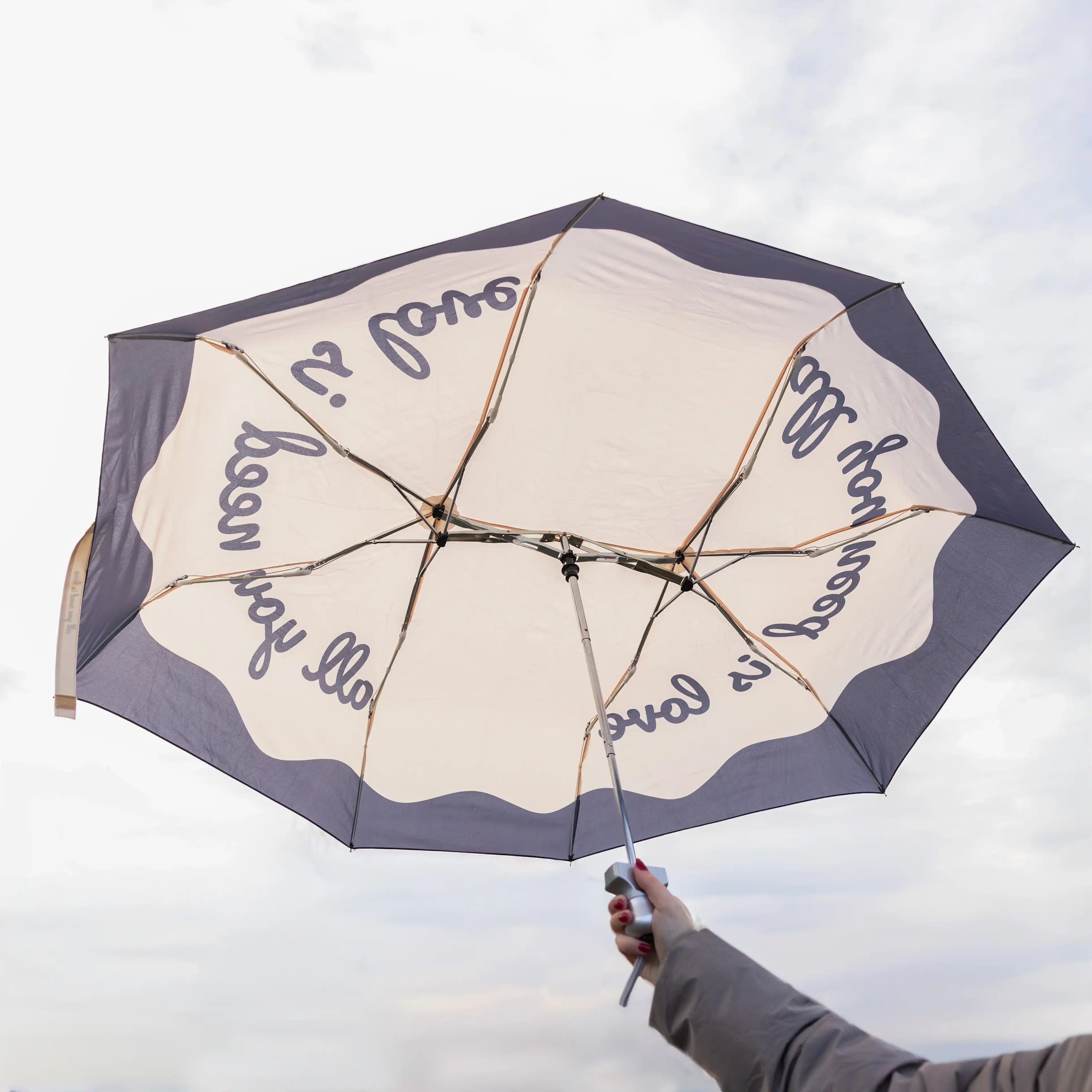 Paraguas plegable doble "All you need is love"