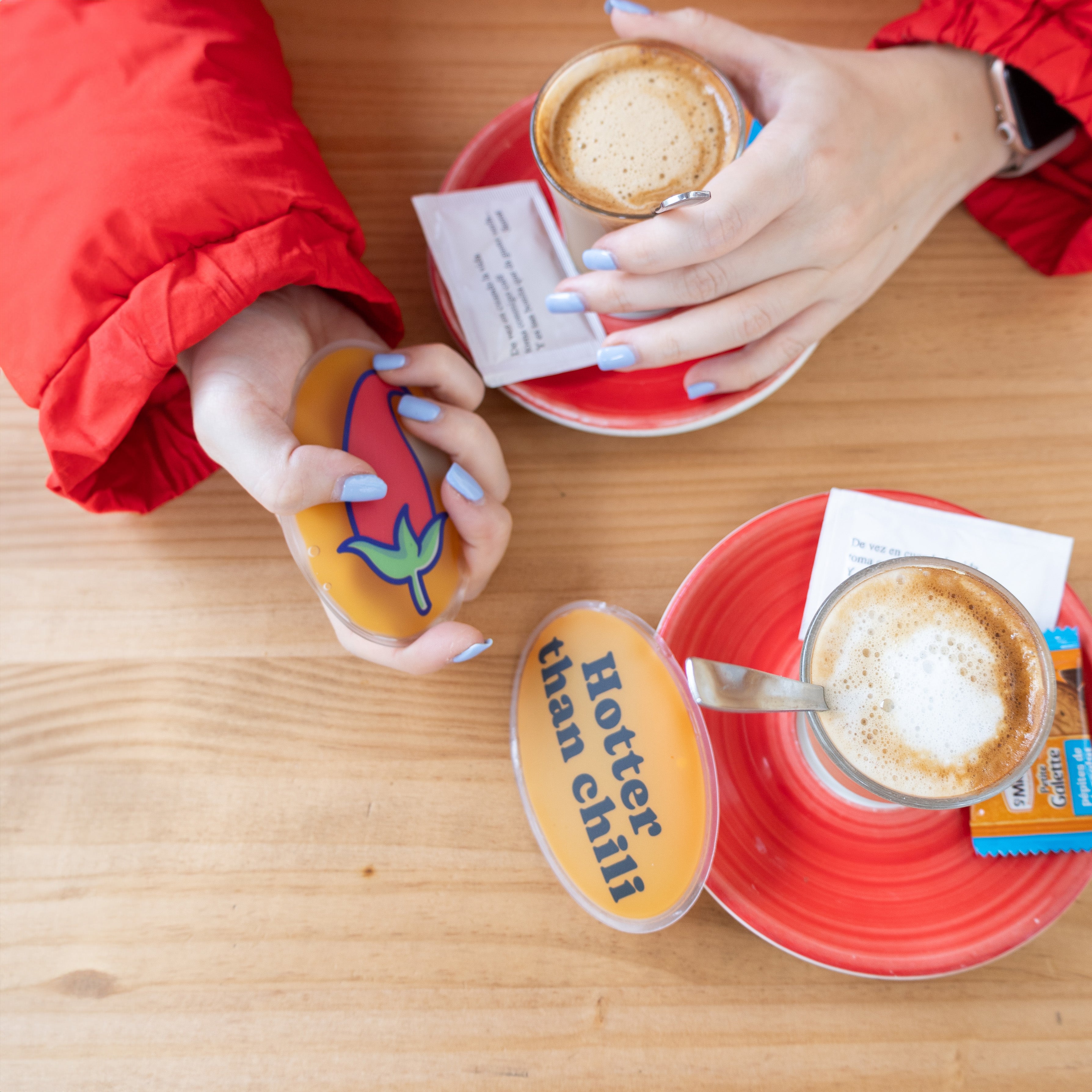 Pack de 4 calentadores de manos “hotter than chili”