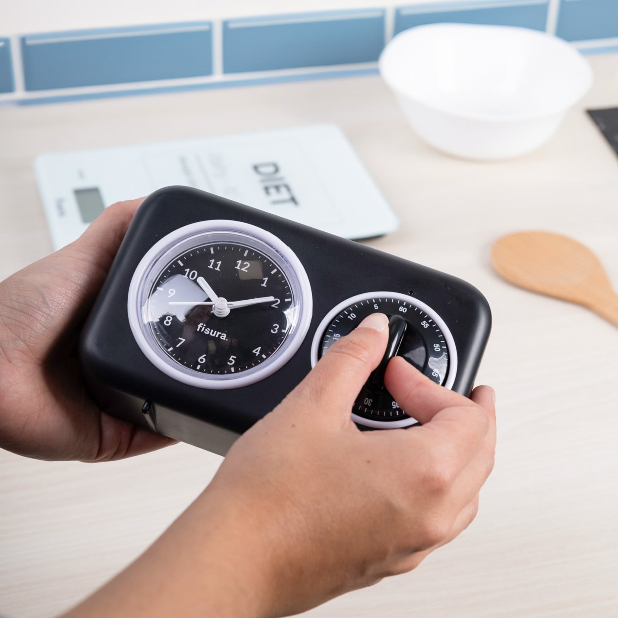 Temporizador de cocina retro - negro